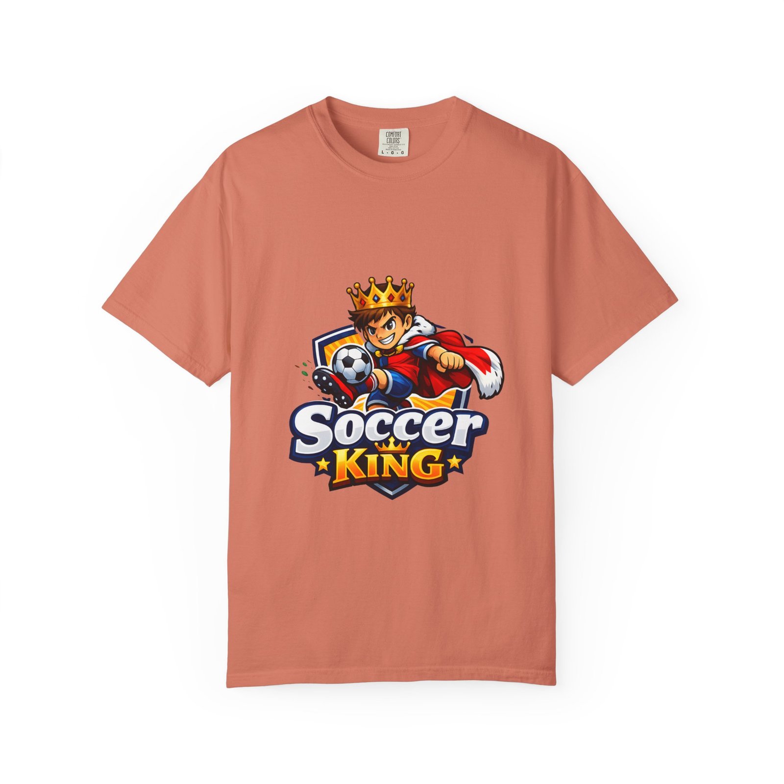 Soccer King T-Shirt — Kids & Teens Soccer Crown Graphic Tee - Image 4