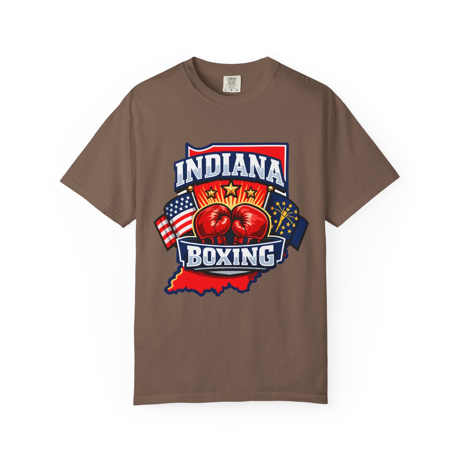 Indiana Boxing T-Shirt — State Pride Boxing Tee with Gloves & Flags - Image 25
