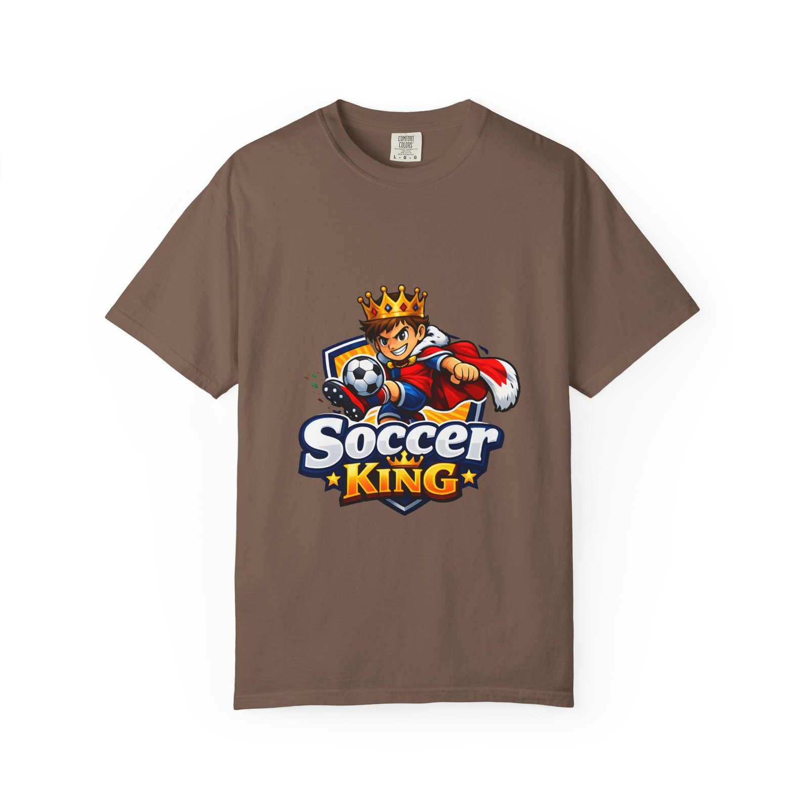 Soccer King T-Shirt — Kids & Teens Soccer Crown Graphic Tee - Image 19