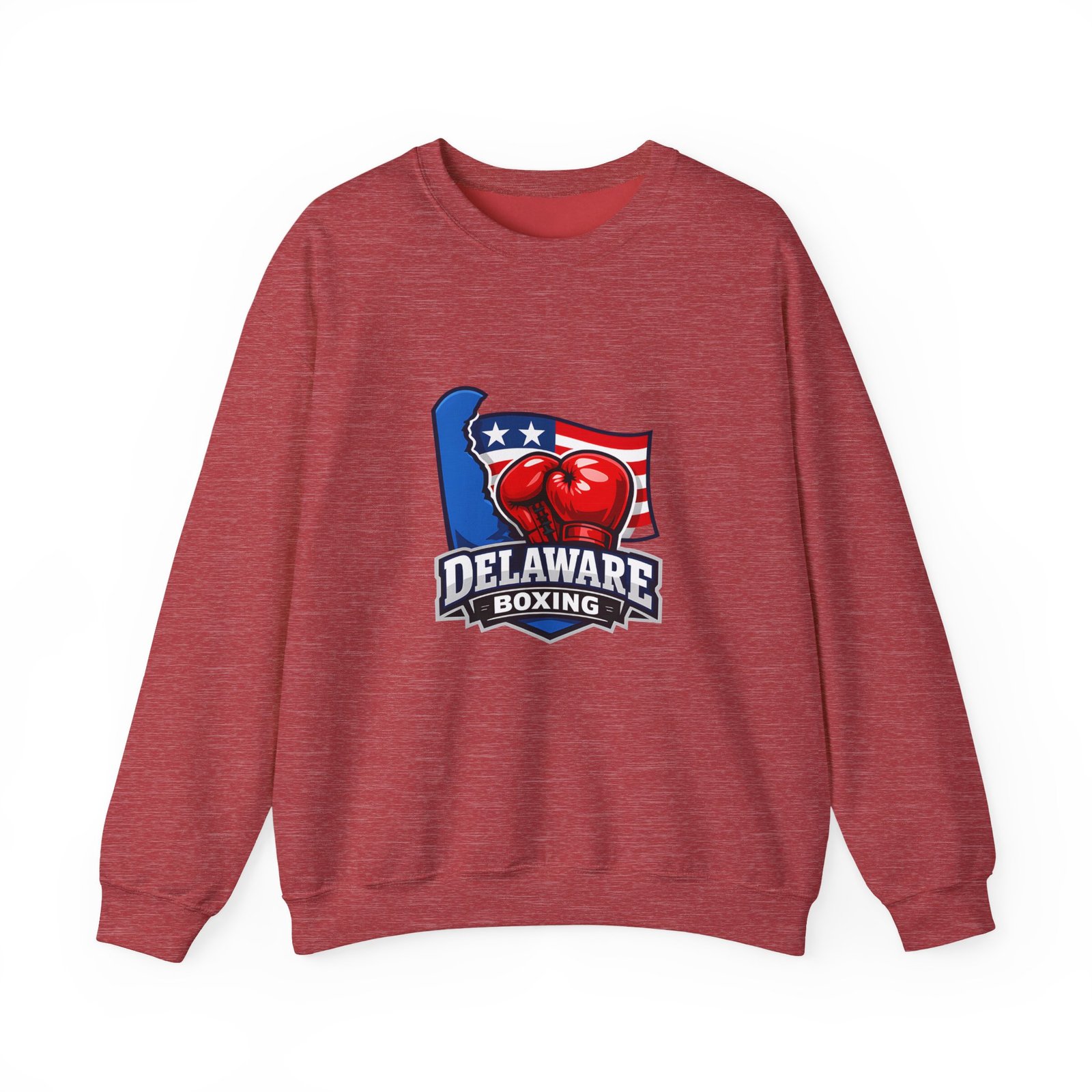 Delaware Boxing Crewneck Sweatshirt – USA Flag Boxing Gloves Graphic - Image 41