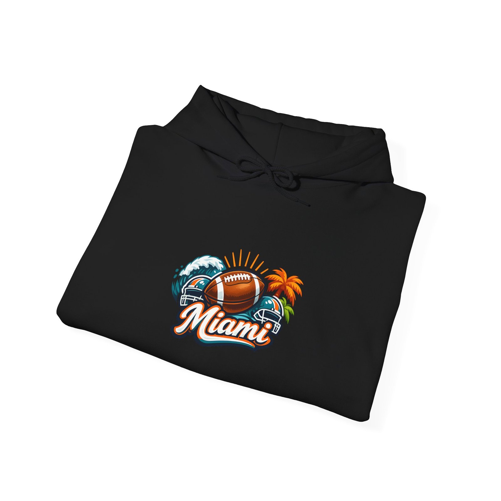 Miami Beach Retro Hoodie — Vintage Palm Tree Sunset Surf Graphic - Image 15
