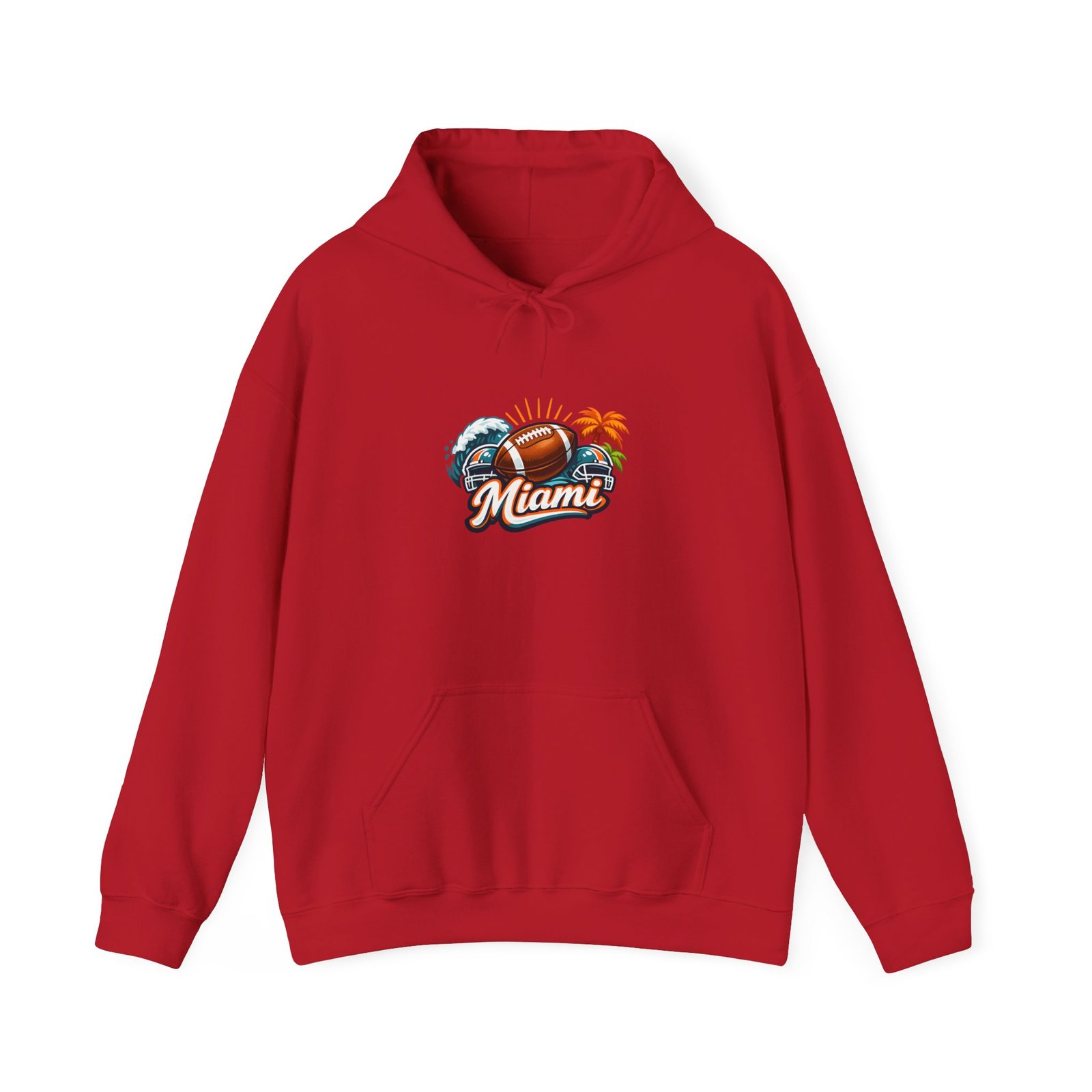 Miami Beach Retro Hoodie — Vintage Palm Tree Sunset Surf Graphic - Image 49