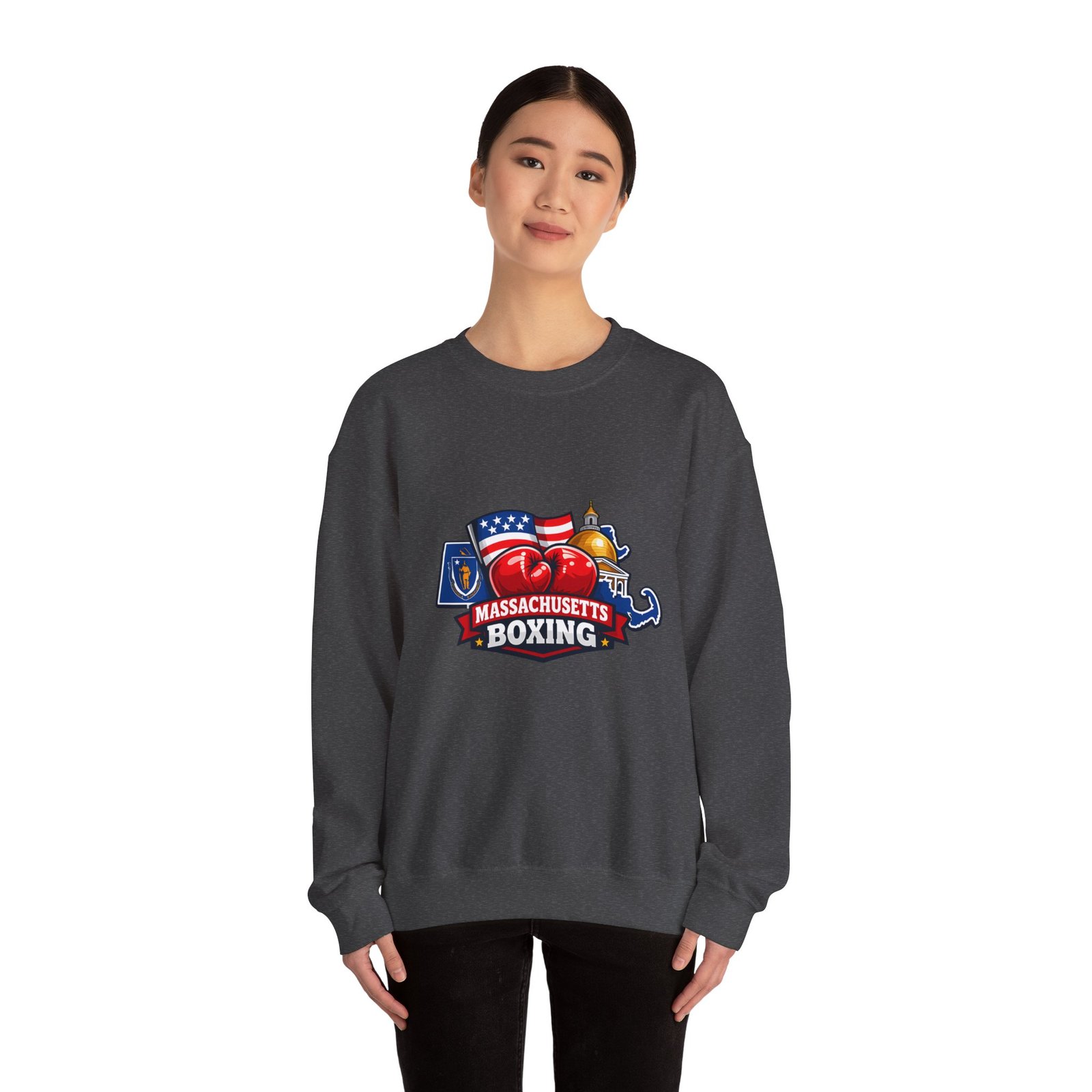 Massachusetts Boxing Crewneck Sweatshirt - Image 36