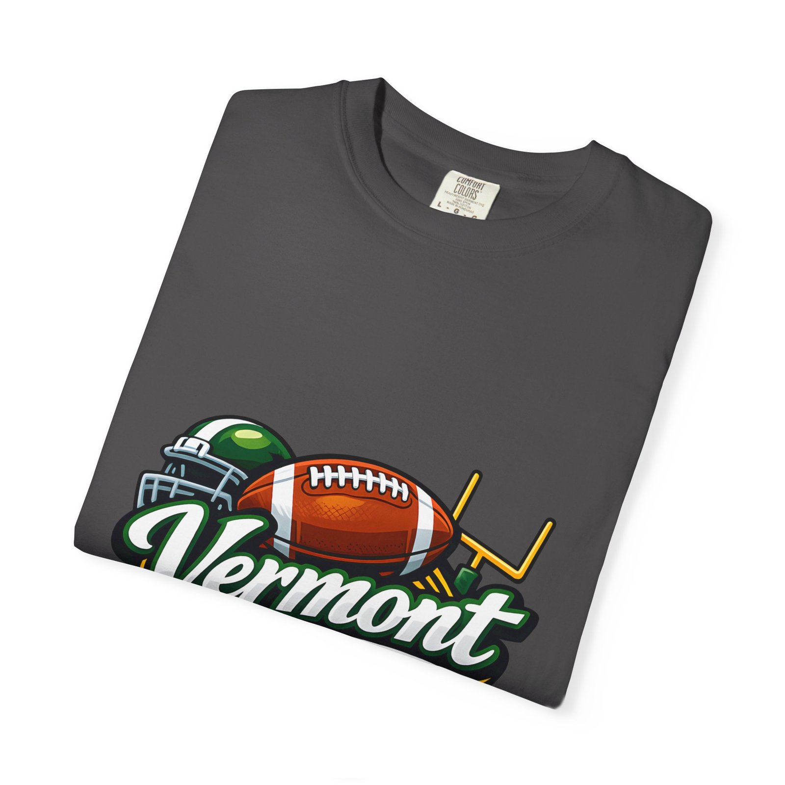 Vermont Football State T-Shirt — Retro Helmet & Goalpost Design - Image 47