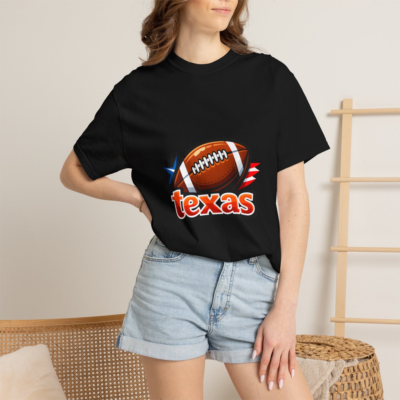 Texas Football T-Shirt — Retro Football & Lone Star Logo - Image 44