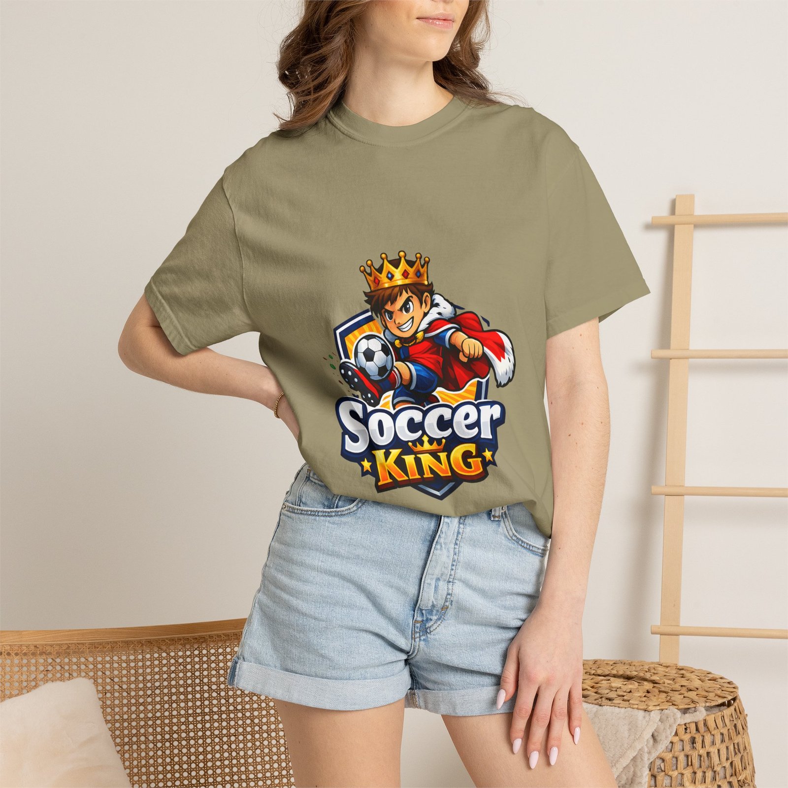 Soccer King T-Shirt — Kids' Youth Soccer Crown Graphic Tee - Image 24