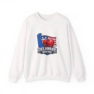 Delaware Boxing Crewneck Sweatshirt – USA Flag Boxing Gloves Graphic