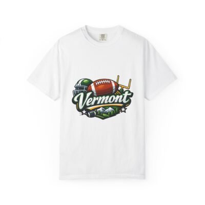 Vermont Football State T-Shirt — Retro Helmet & Goalpost Design