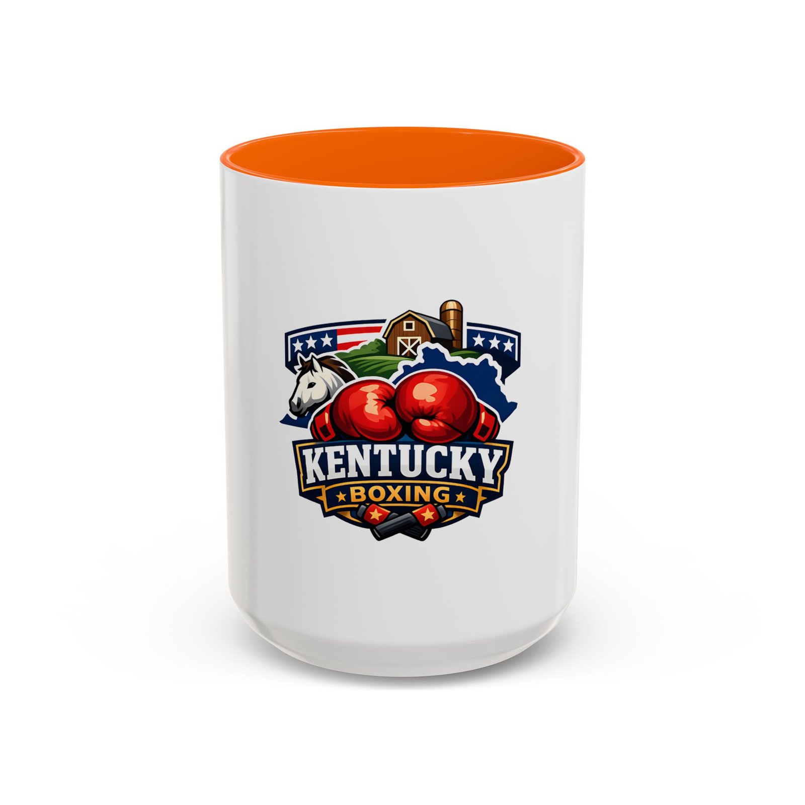 Kentucky Boxing Coffee Mug — State Pride Boxing Logo Accent Mug (11/15 oz) - Image 49