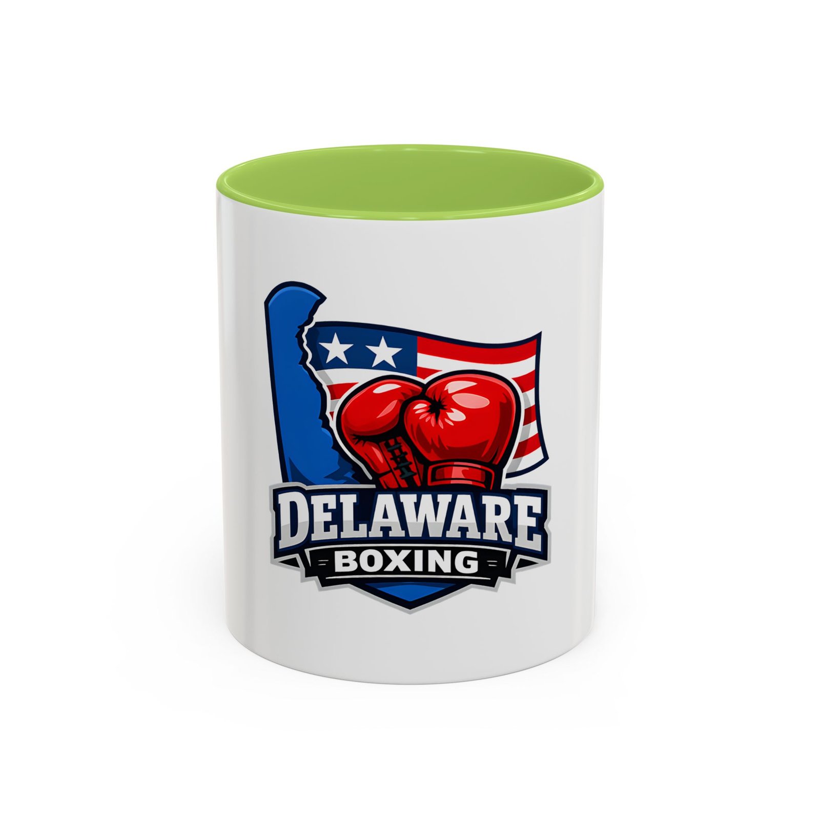 Delaware Boxing Coffee Mug — 11/15oz Accent Mug with American Flag & Boxing Gloves - Image 57