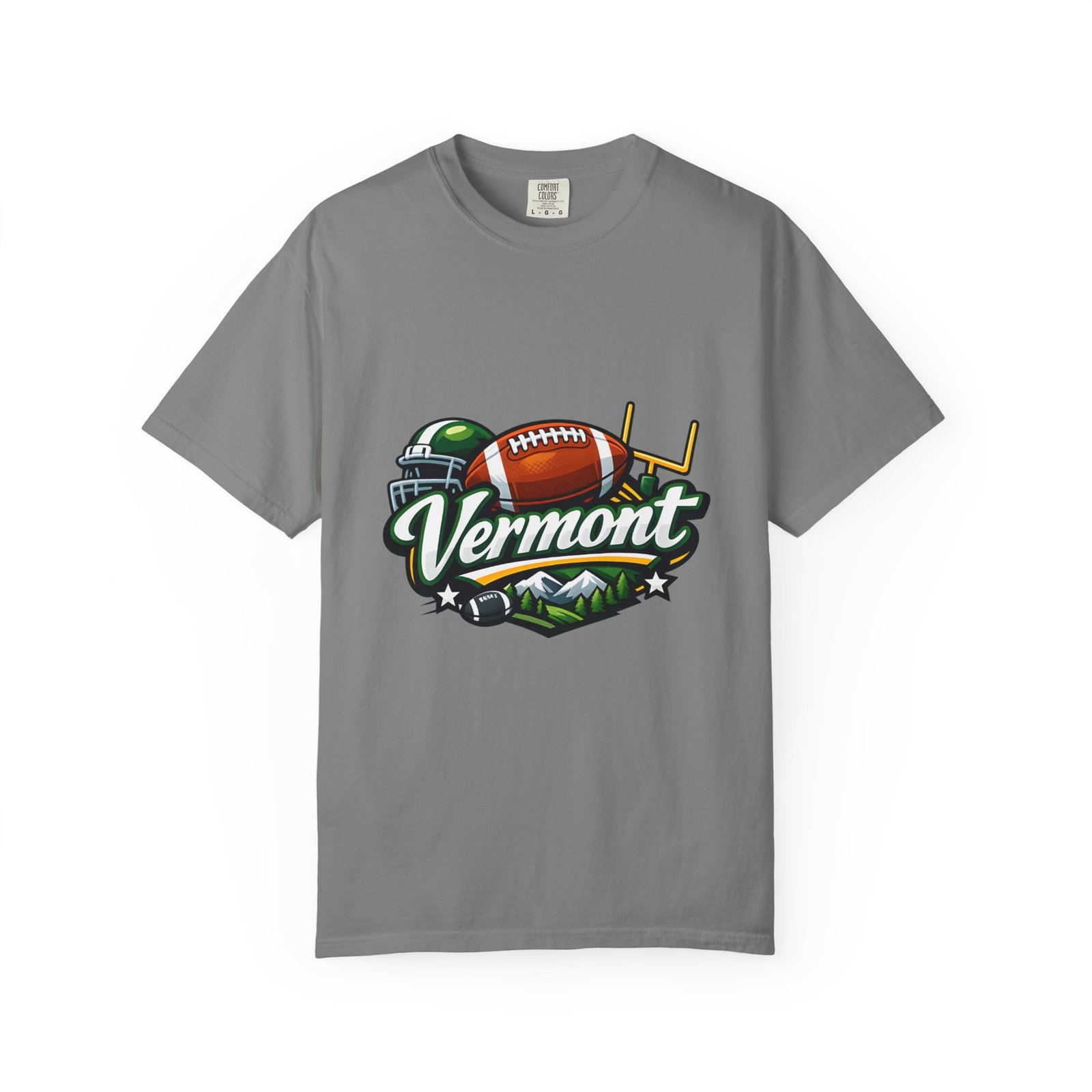 Vermont Football State T-Shirt — Retro Helmet & Goalpost Design - Image 33