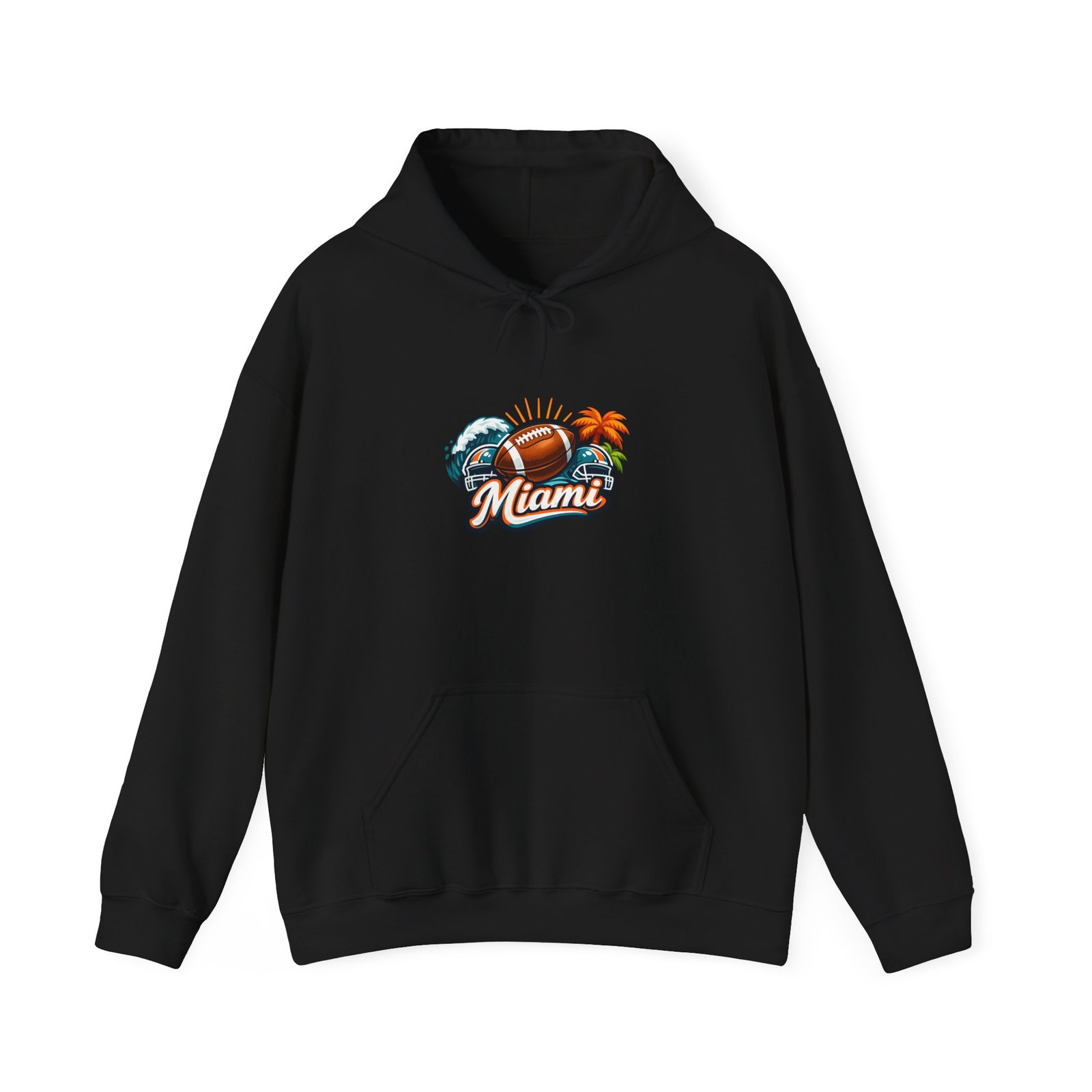 Miami Beach Retro Hoodie — Vintage Palm Tree Sunset Surf Graphic - Image 13