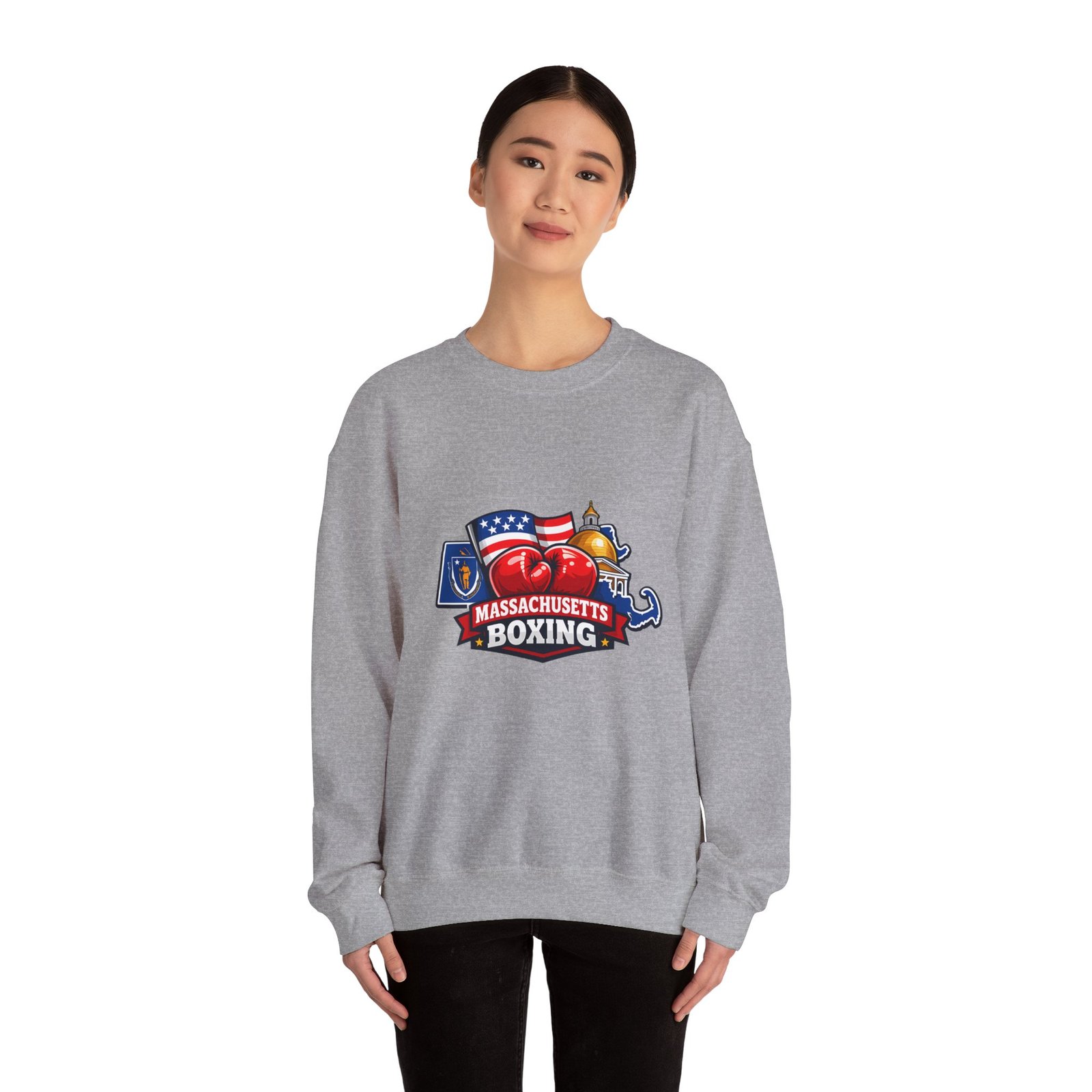 Massachusetts Boxing Crewneck Sweatshirt - Image 24