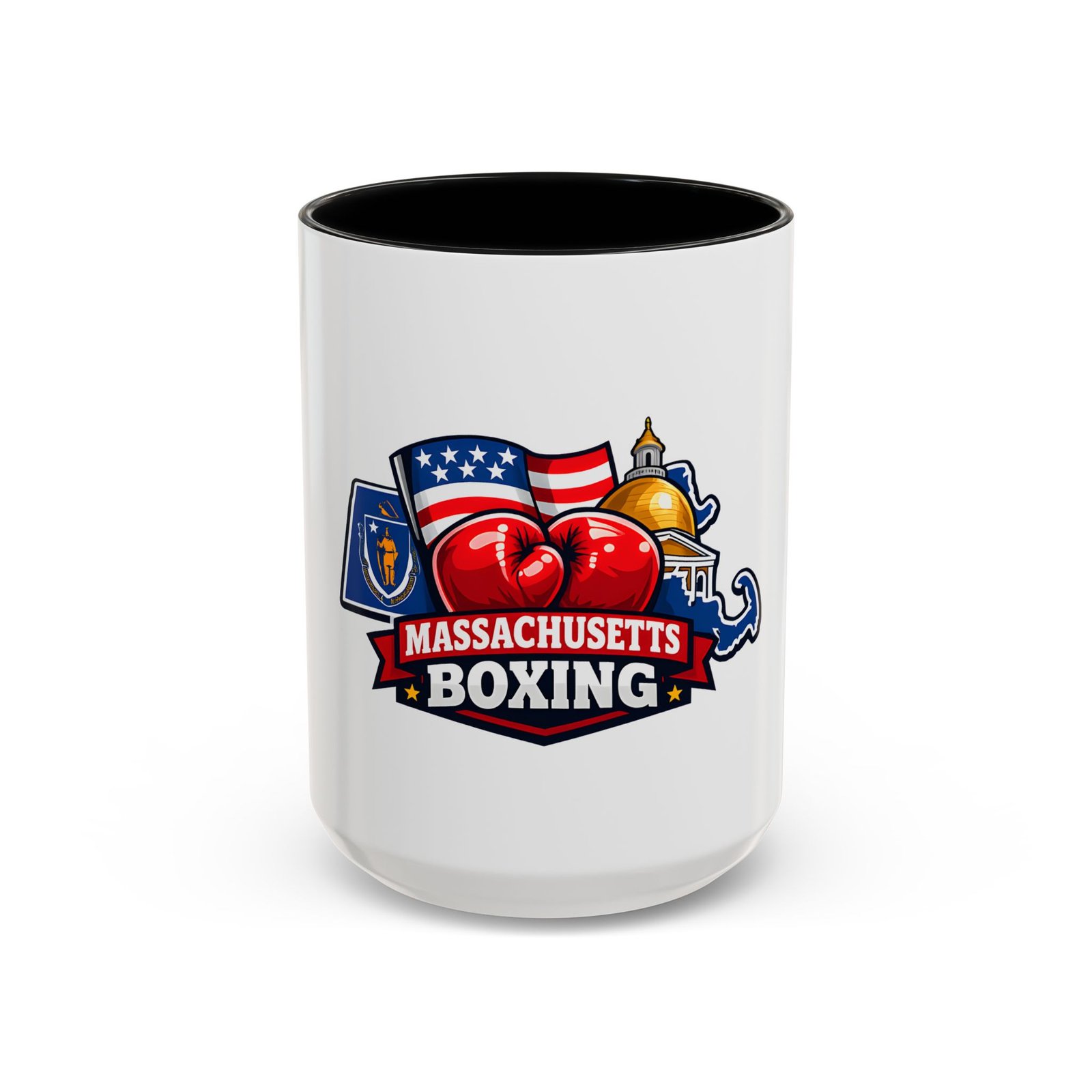 Massachusetts Boxing Accent Coffee Mug — State Pride Boxing Logo (11/15oz) - Image 17