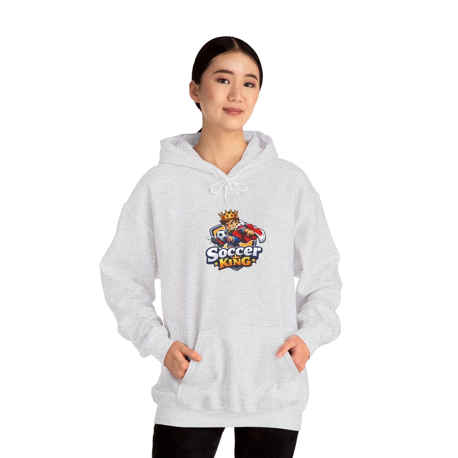 Soccer King Hoodie — Graphic Youth Soccer Crown Logo Pullover - Image 15