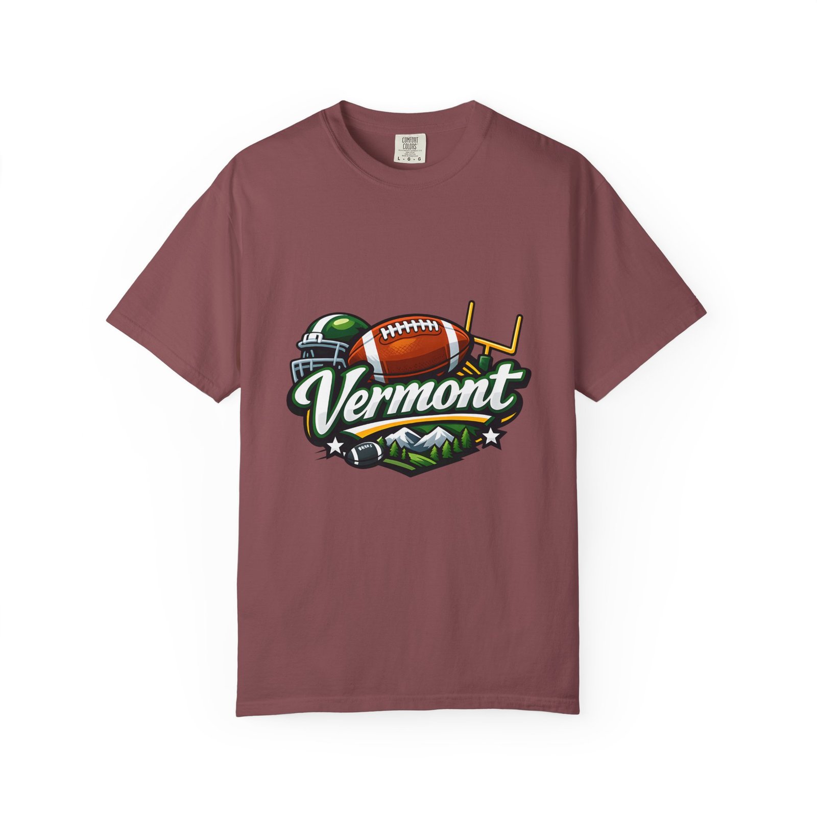 Vermont Football State T-Shirt — Retro Helmet & Goalpost Design - Image 13
