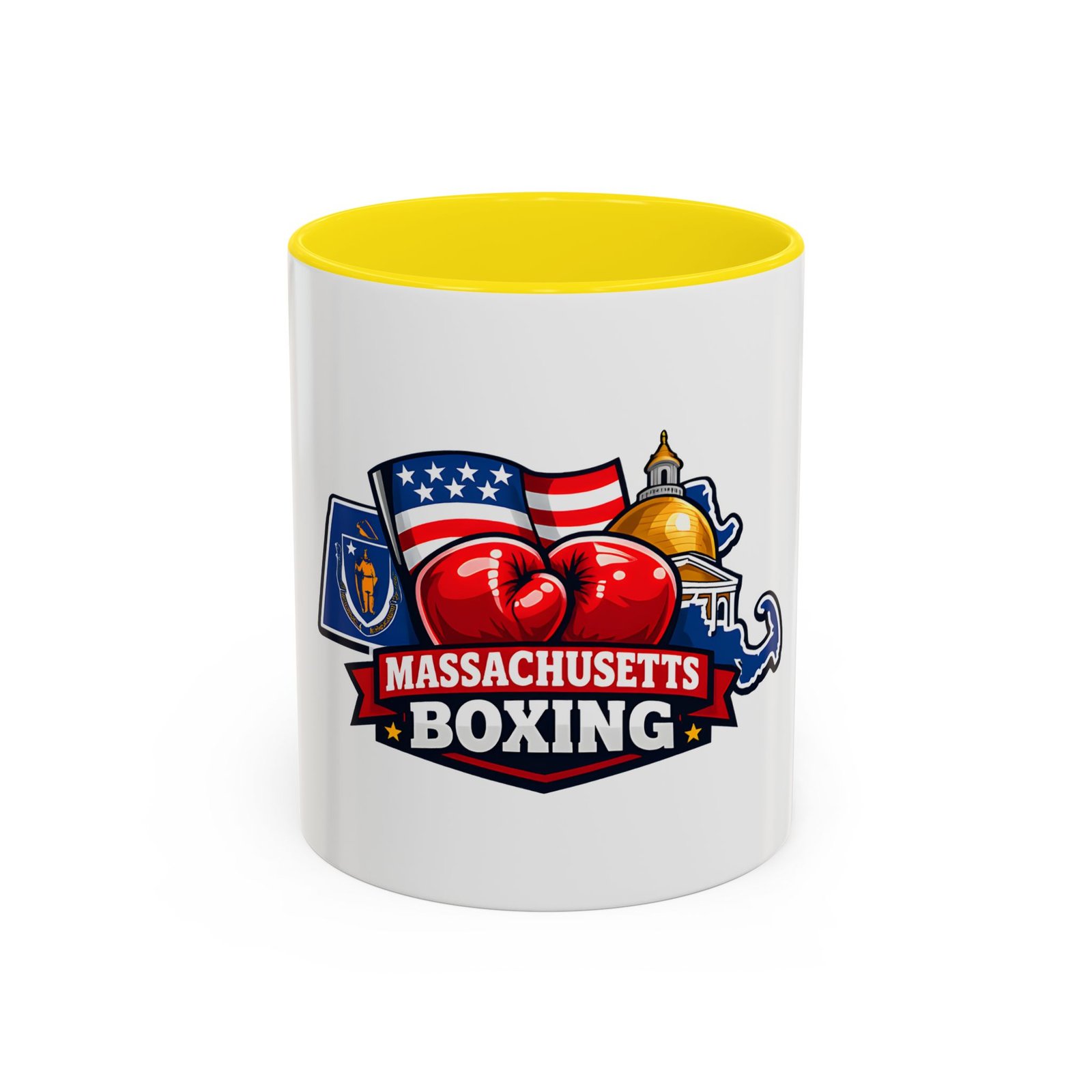 Massachusetts Boxing Accent Coffee Mug — State Pride Boxing Logo (11/15oz) - Image 45