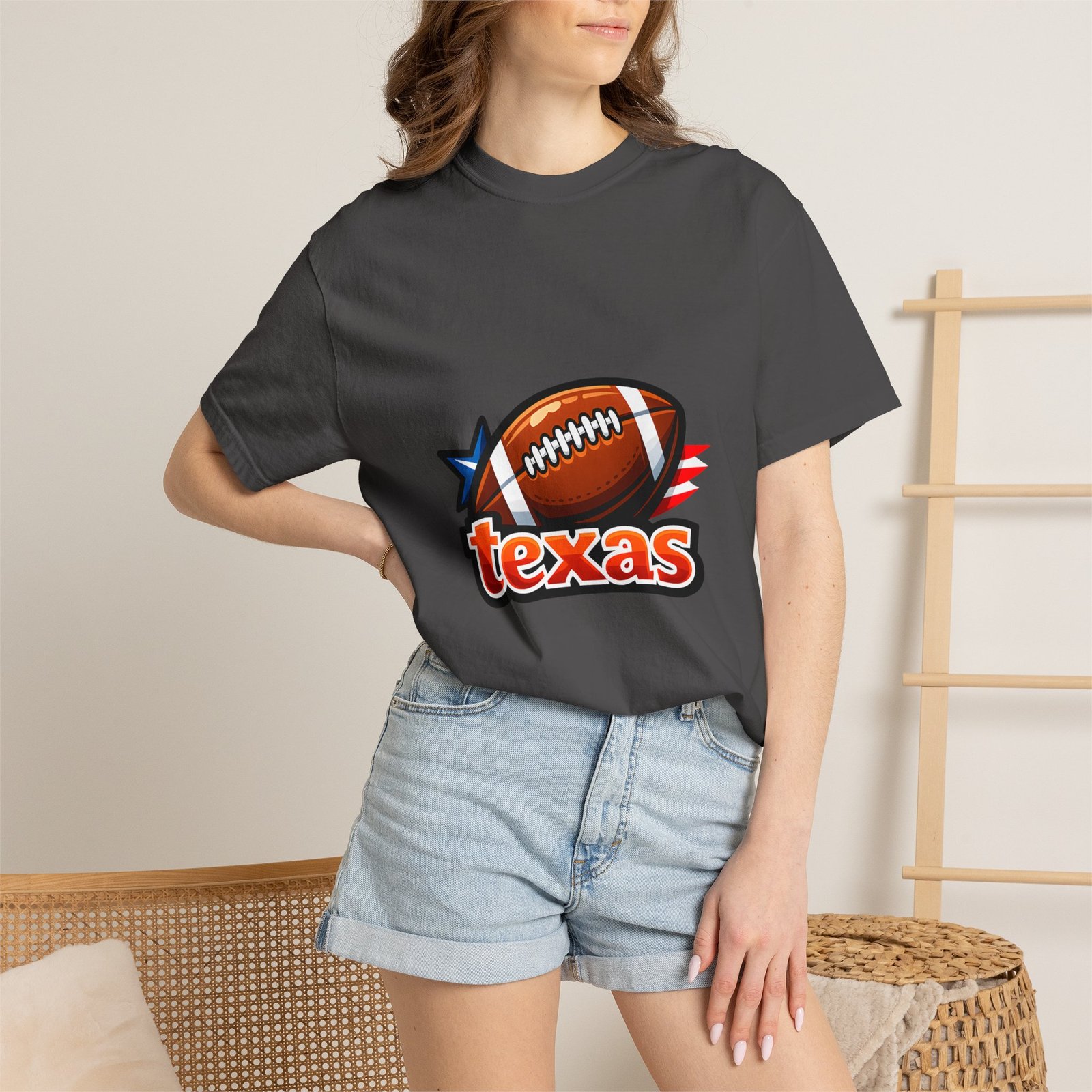 Texas Football T-Shirt — Retro Football & Lone Star Logo - Image 4