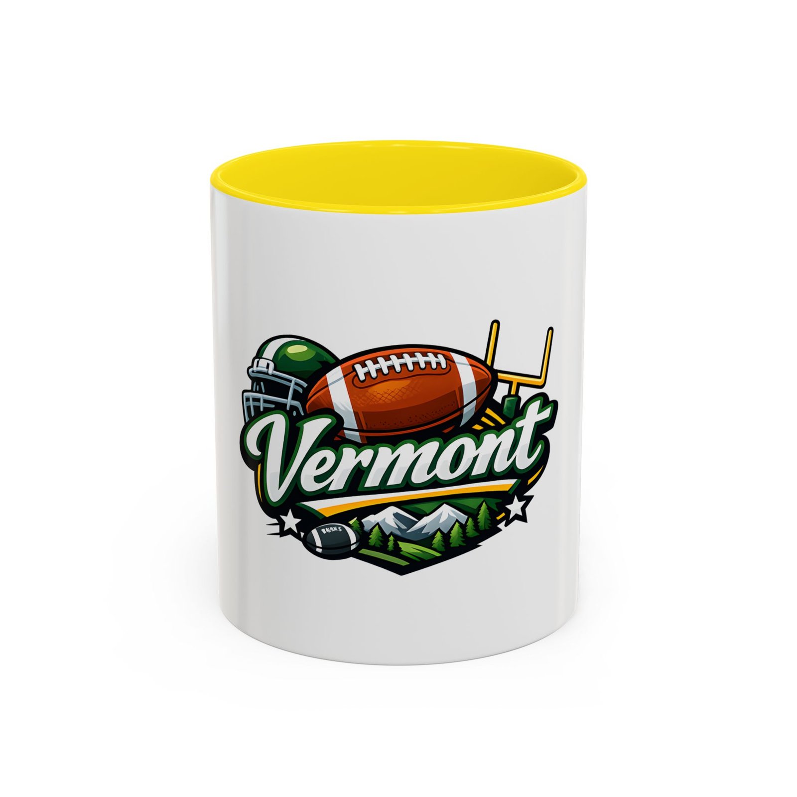 Vermont Football Coffee Mug — Accent 11/15oz - Image 45