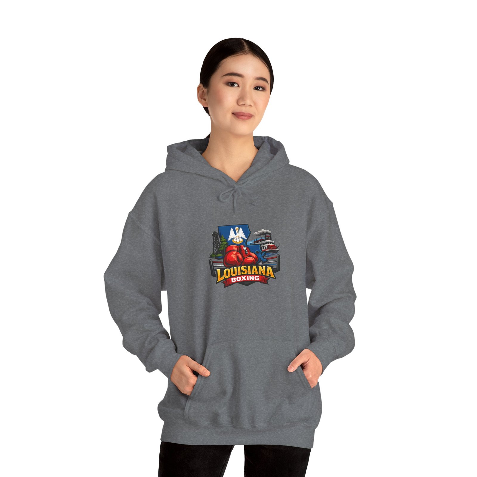 Louisiana Boating Graphic Hoodie — Cajun Crab & Bayou Travel Sweatshirt - Image 40
