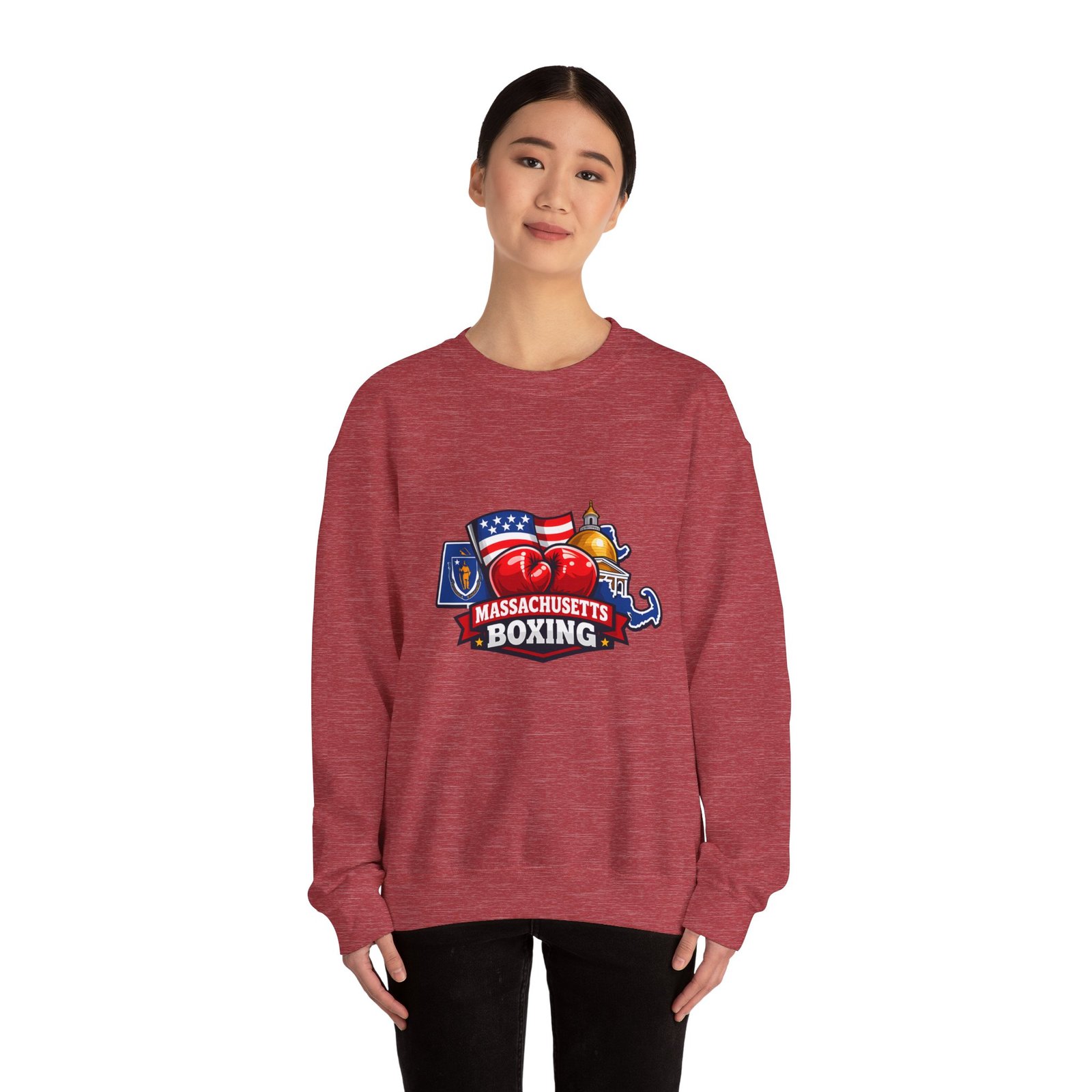 Massachusetts Boxing Crewneck Sweatshirt - Image 44