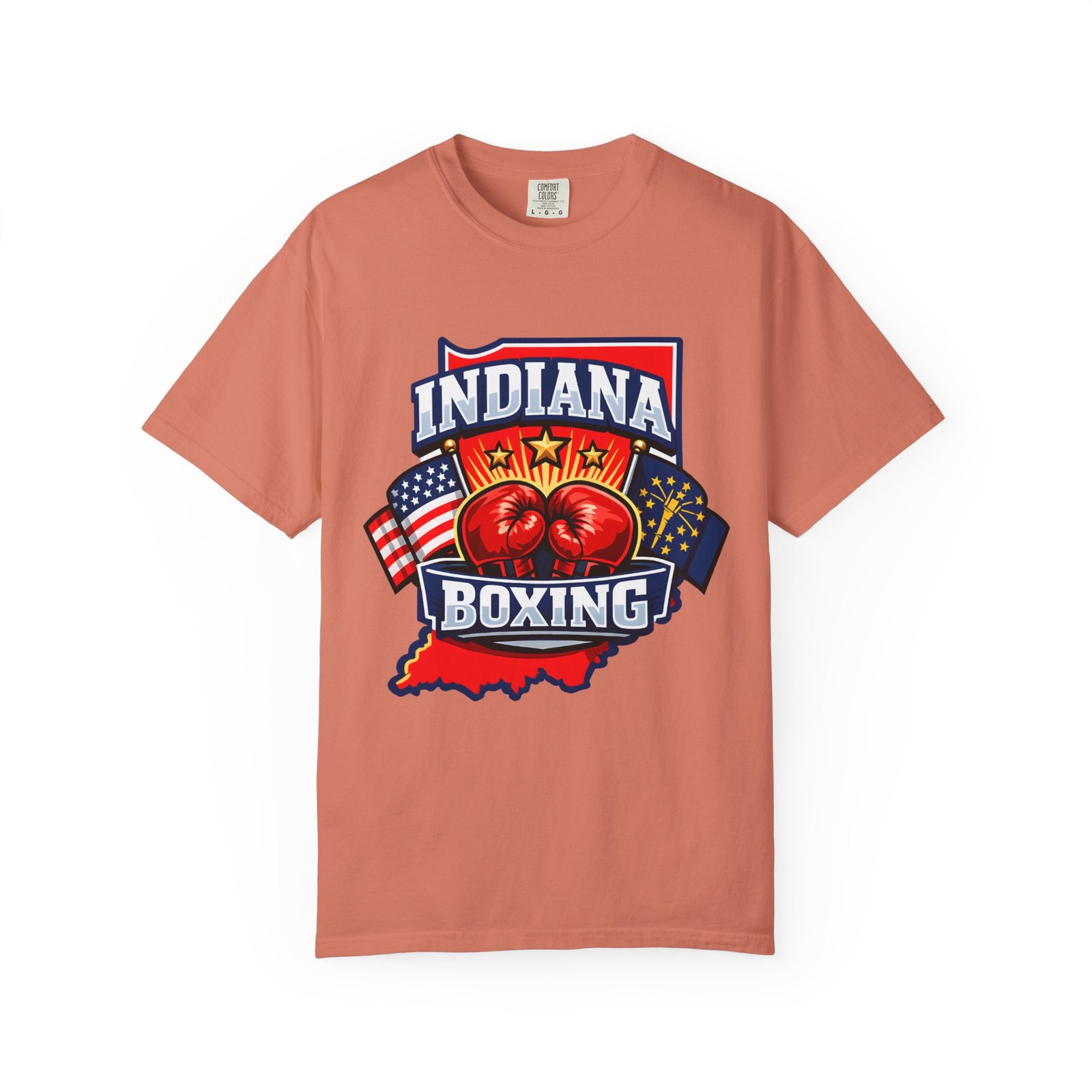 Indiana Boxing T-Shirt — State Pride Boxing Tee with Gloves & Flags - Image 5
