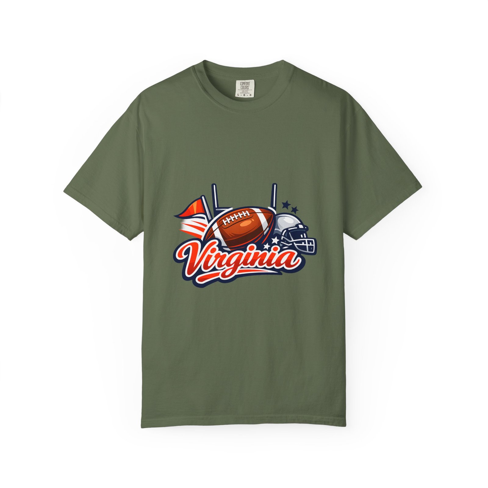 Virginia Football Helmet & Ball T-Shirt - Image 37