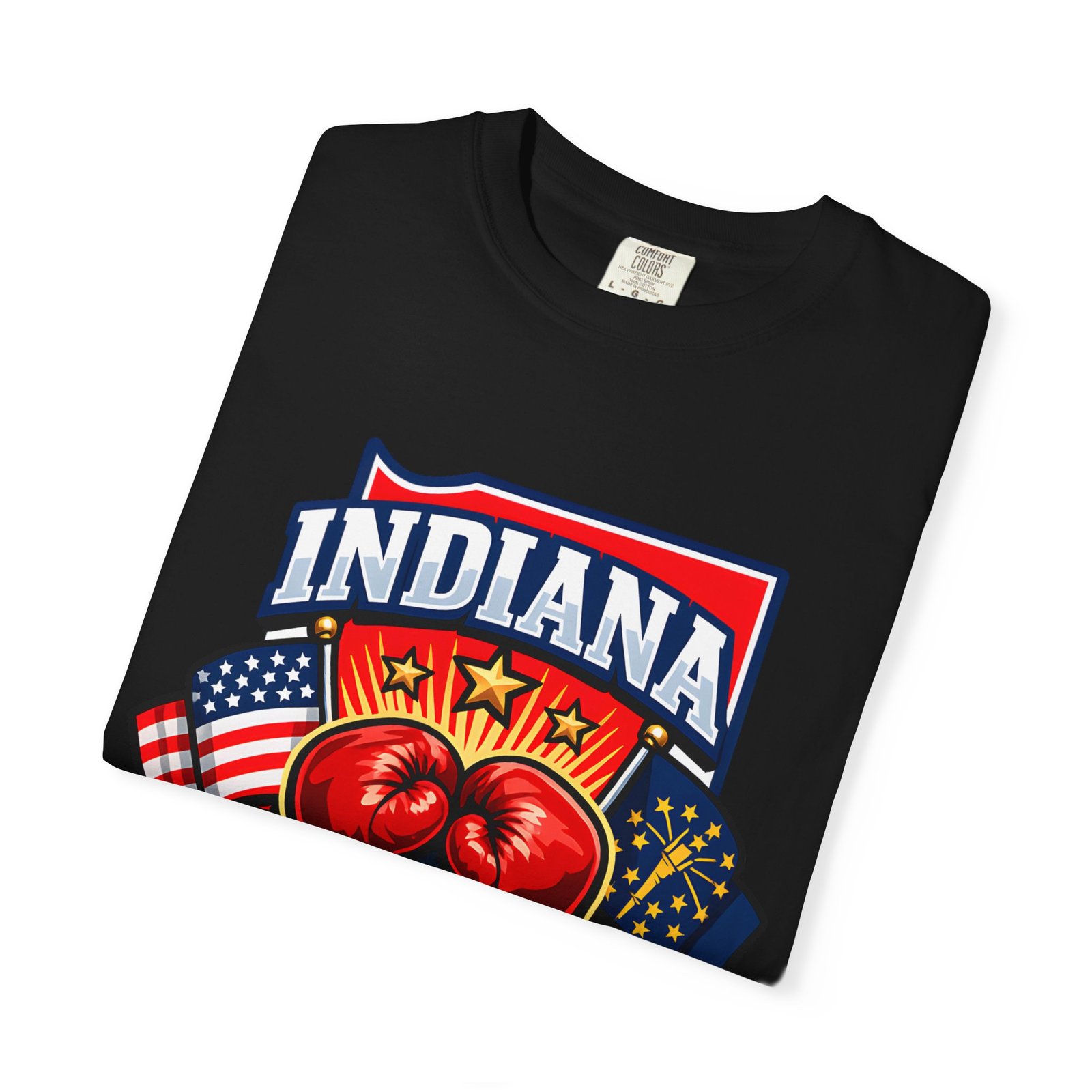 Indiana Boxing T-Shirt — State Pride Boxing Tee with Gloves & Flags - Image 51