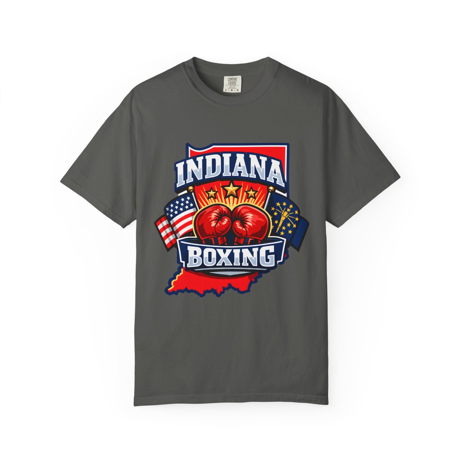 Indiana Boxing T-Shirt — State Pride Boxing Tee with Gloves & Flags - Image 29