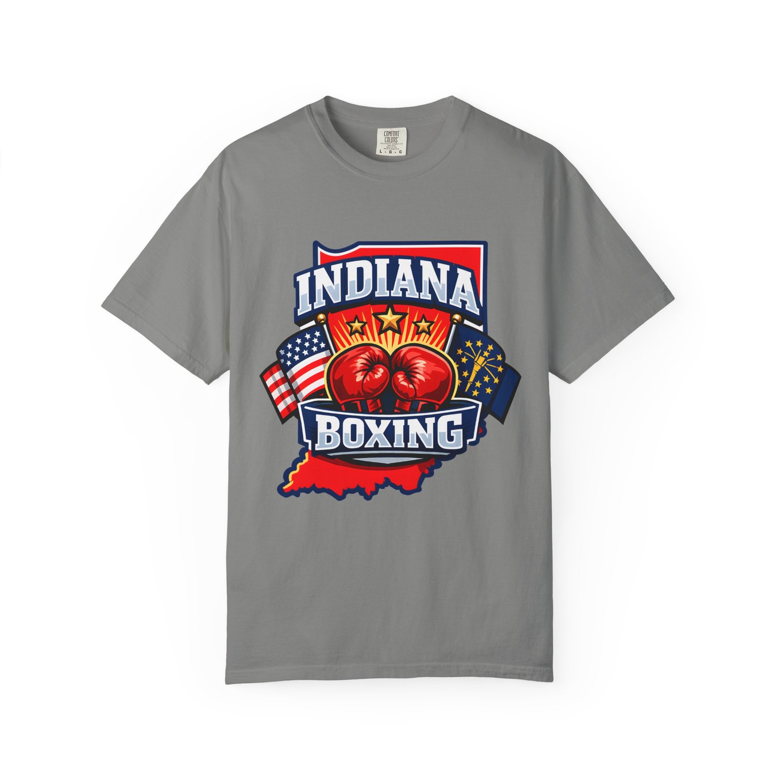 Indiana Boxing T-Shirt — State Pride Boxing Tee with Gloves & Flags - Image 41