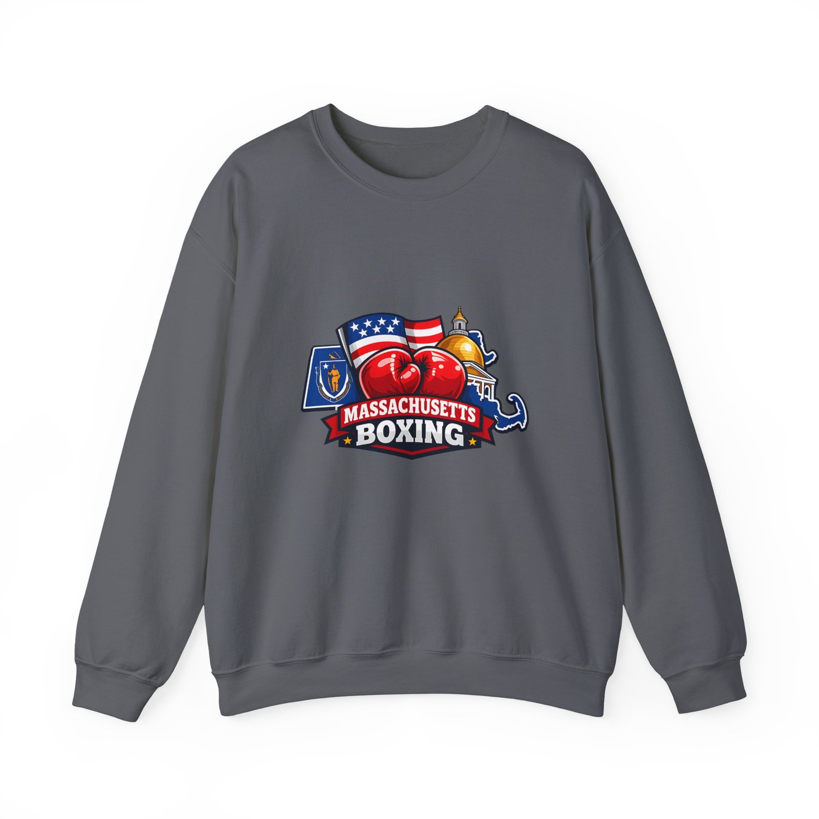 Massachusetts Boxing Crewneck Sweatshirt - Image 37