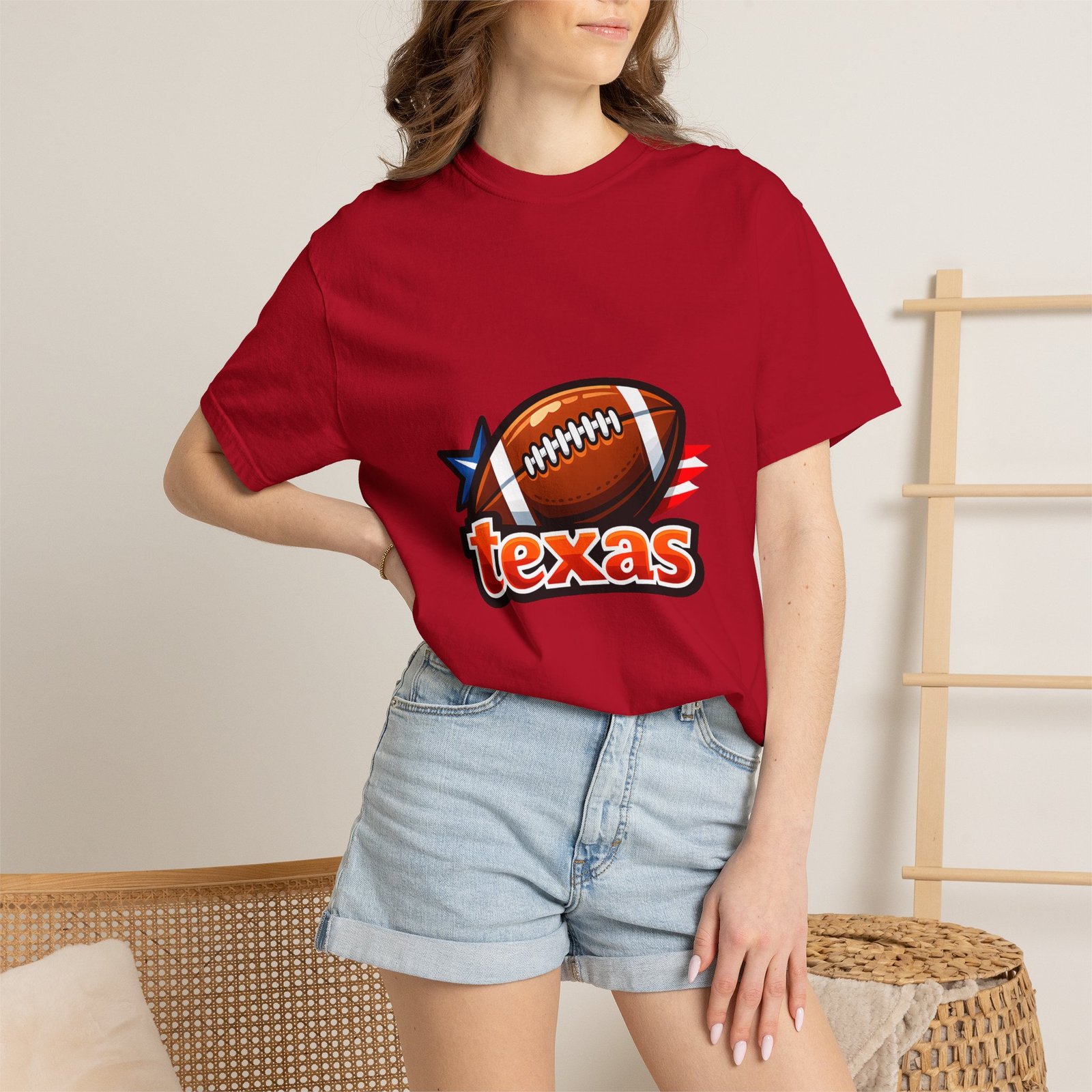 Texas Football T-Shirt — Retro Football & Lone Star Logo - Image 54