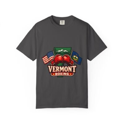 Vermont Boxing T‑Shirt – USA & Vermont Flag Boxing Gloves Design