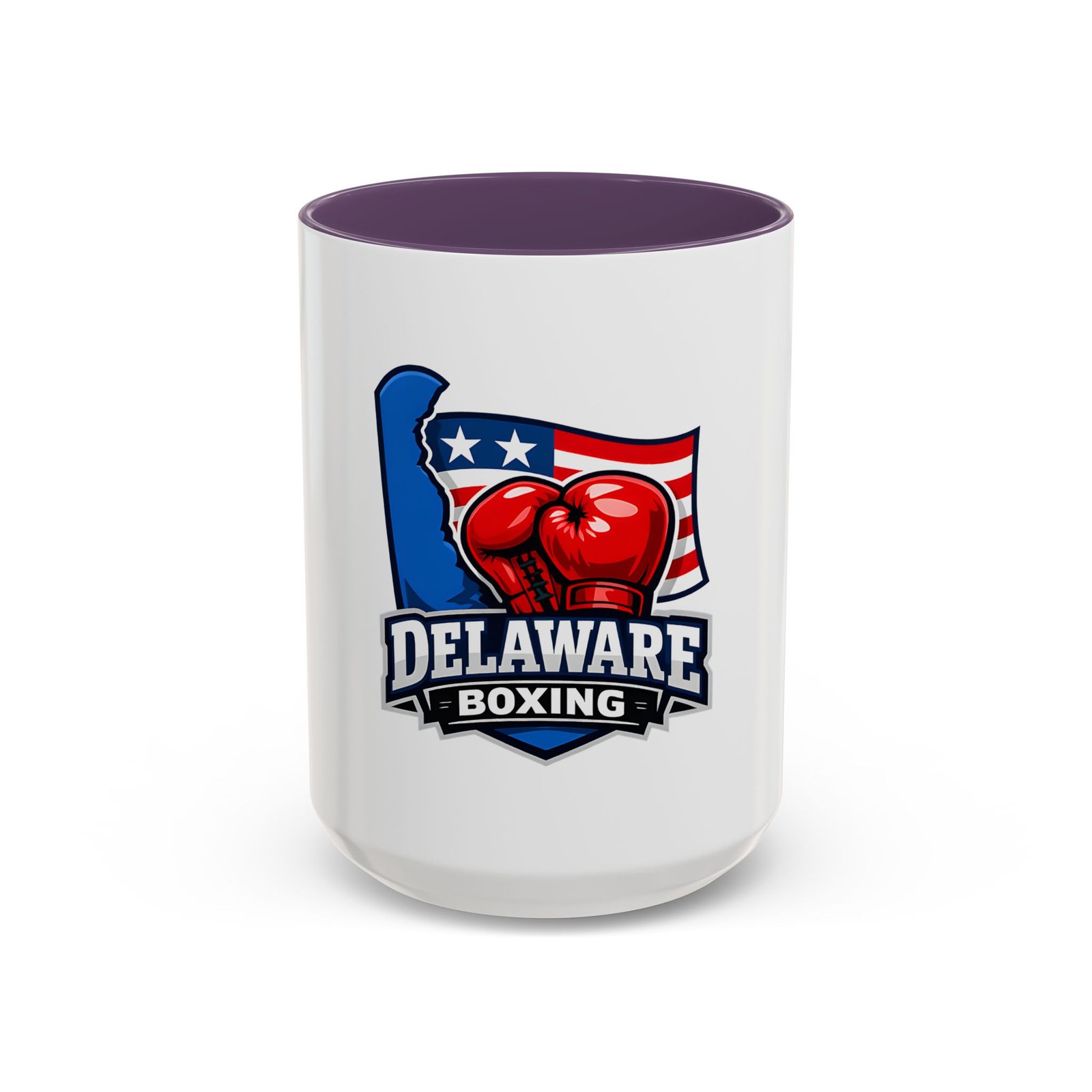 Delaware Boxing Coffee Mug — 11/15oz Accent Mug with American Flag & Boxing Gloves - Image 65