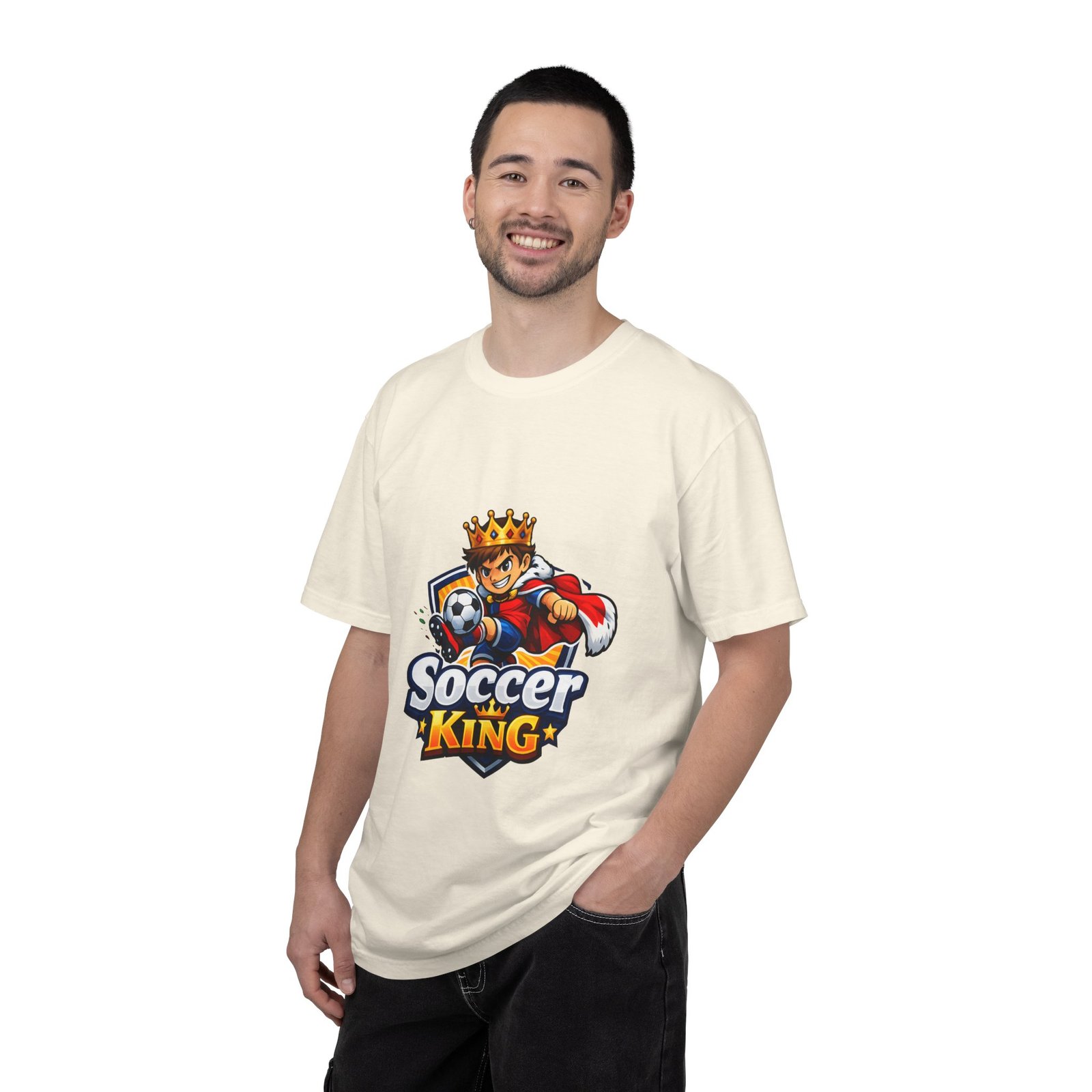 Soccer King T-Shirt — Kids & Teens Soccer Crown Graphic Tee - Image 15