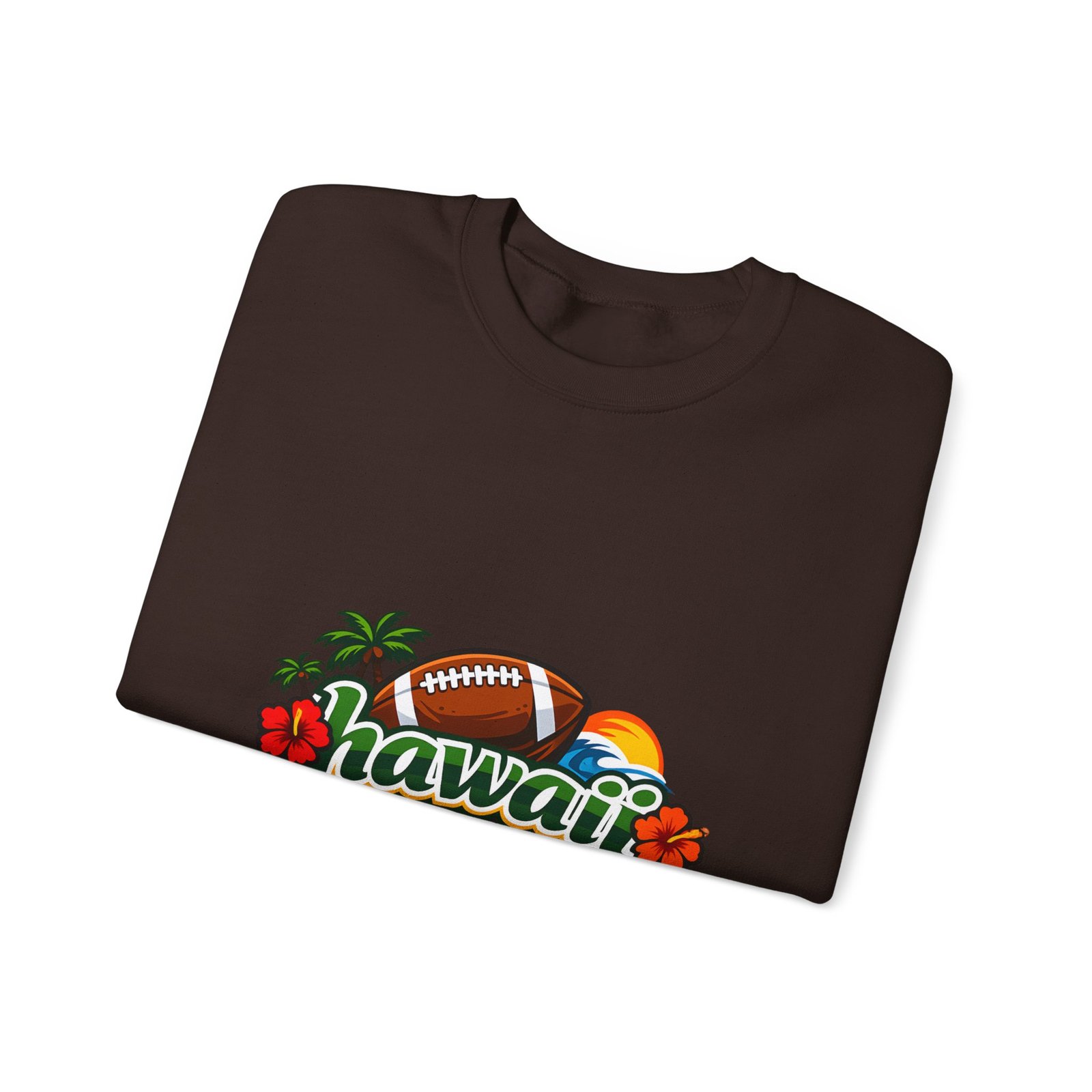Hawaii Football Crewneck Sweatshirt — Tropical Sunset Palm Beach Pullover - Image 27