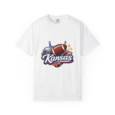 Kansas Football T-Shirt — Retro Helmet & Ball State Pride Tee