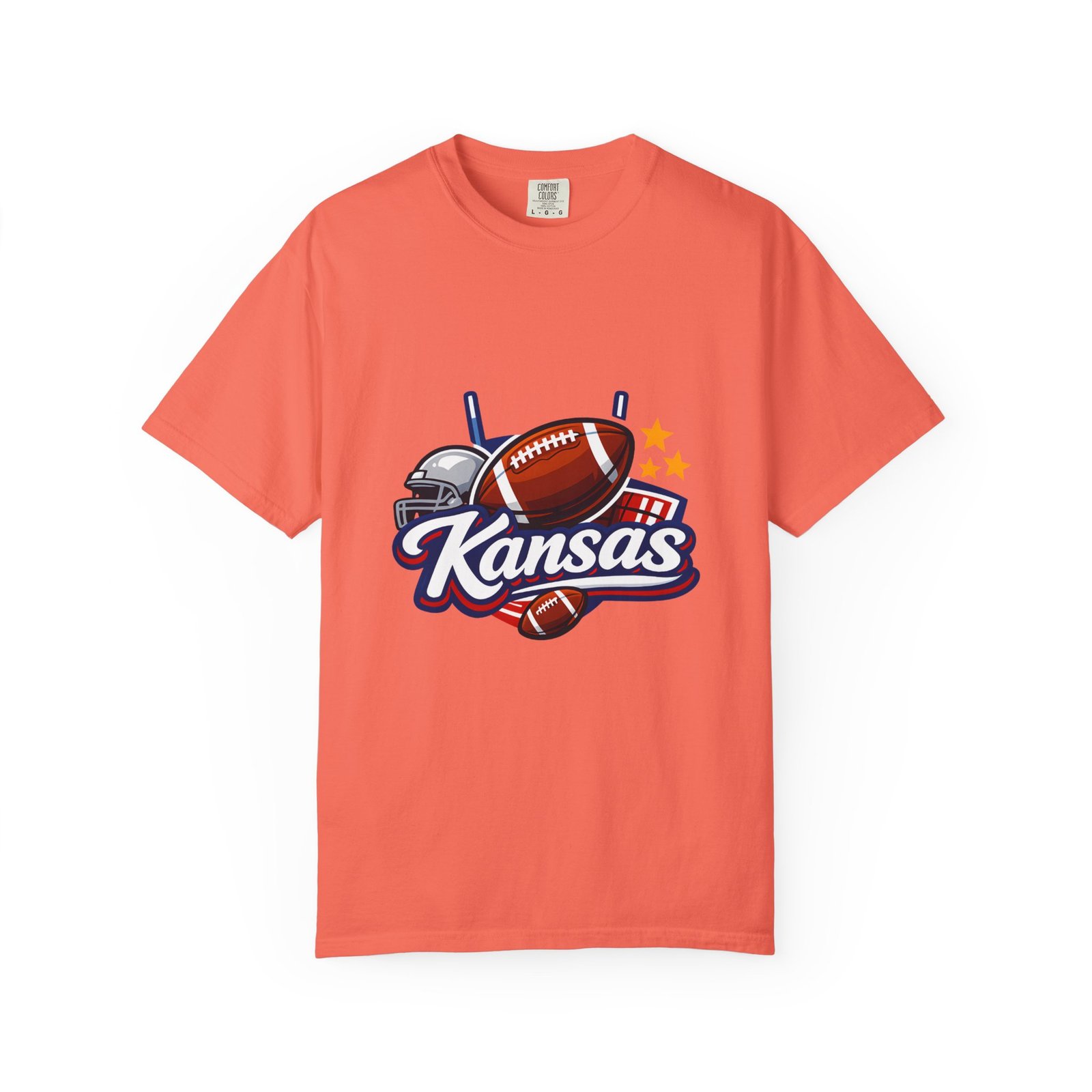 Kansas Football T-Shirt — Retro Helmet & Ball State Pride Tee - Image 9
