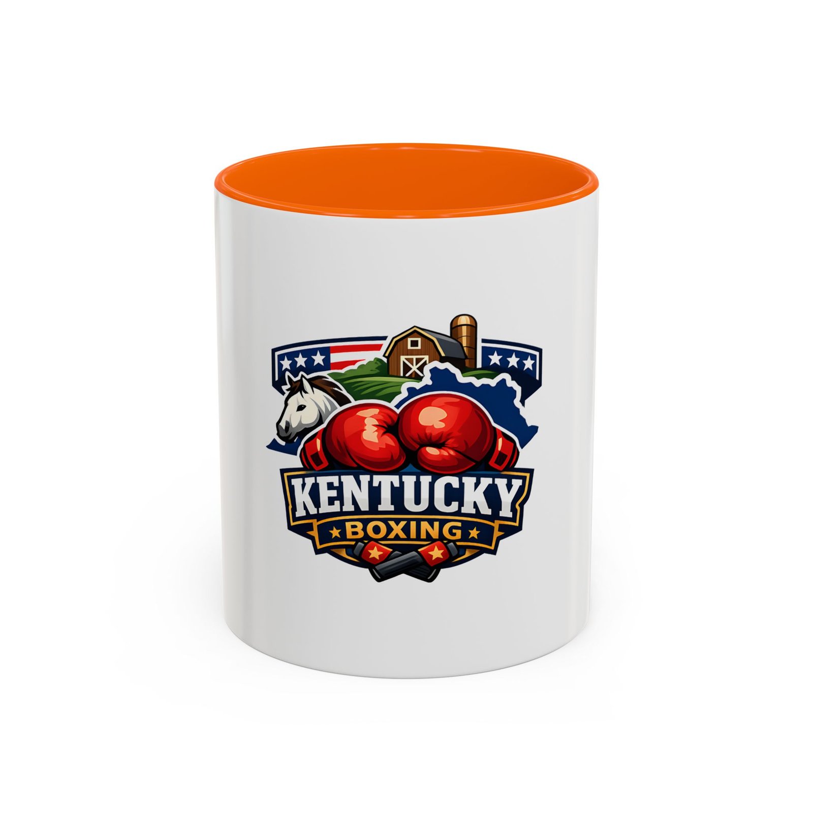 Kentucky Boxing Coffee Mug — State Pride Boxing Logo Accent Mug (11/15 oz) - Image 41