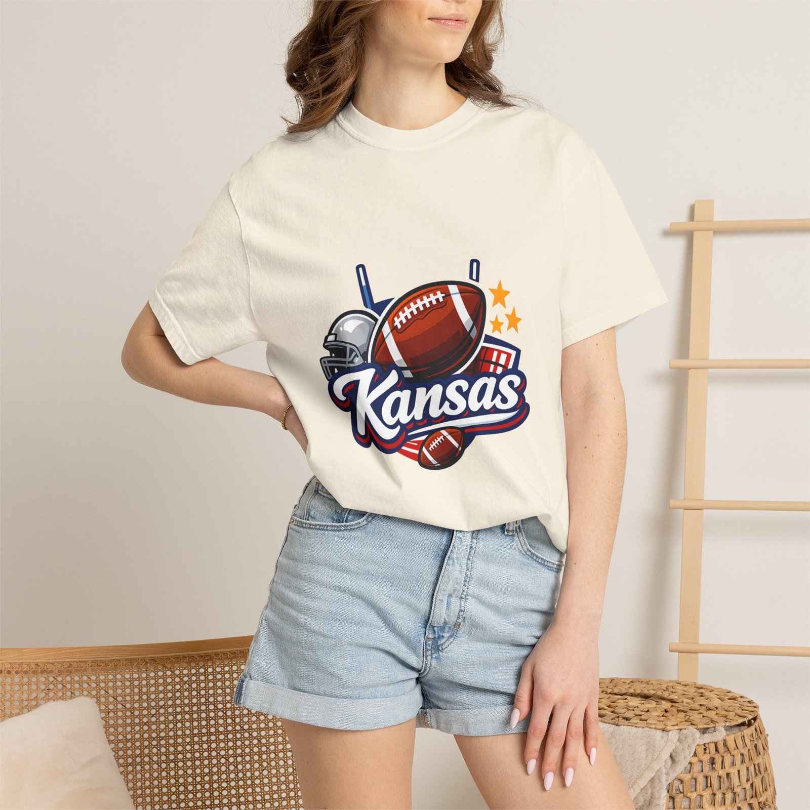 Kansas Football T-Shirt — Retro Helmet & Ball State Pride Tee - Image 20
