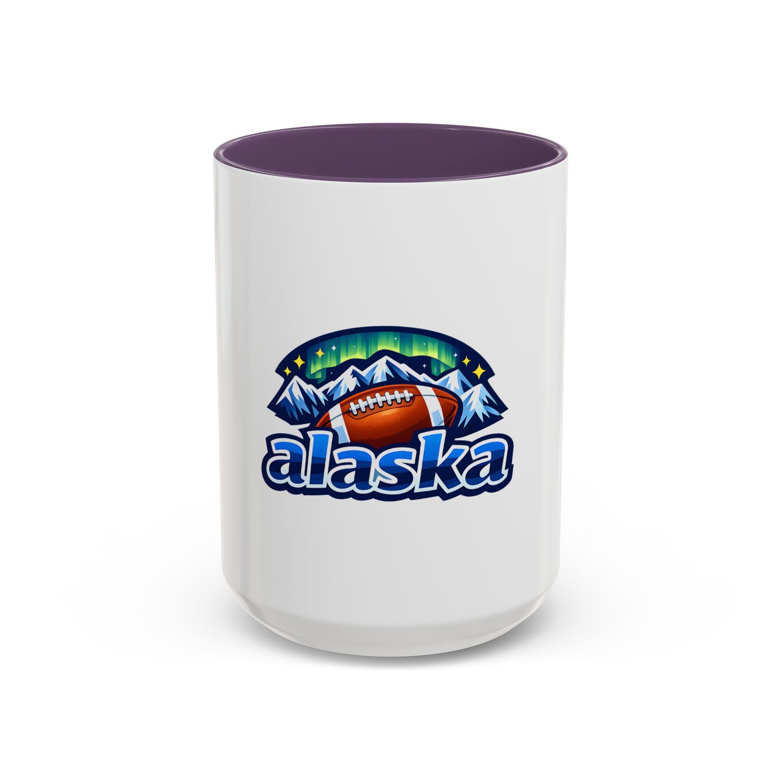 Alaska Football Coffee Mug – Northern Lights Mountain Design (11/15oz) - Image 17