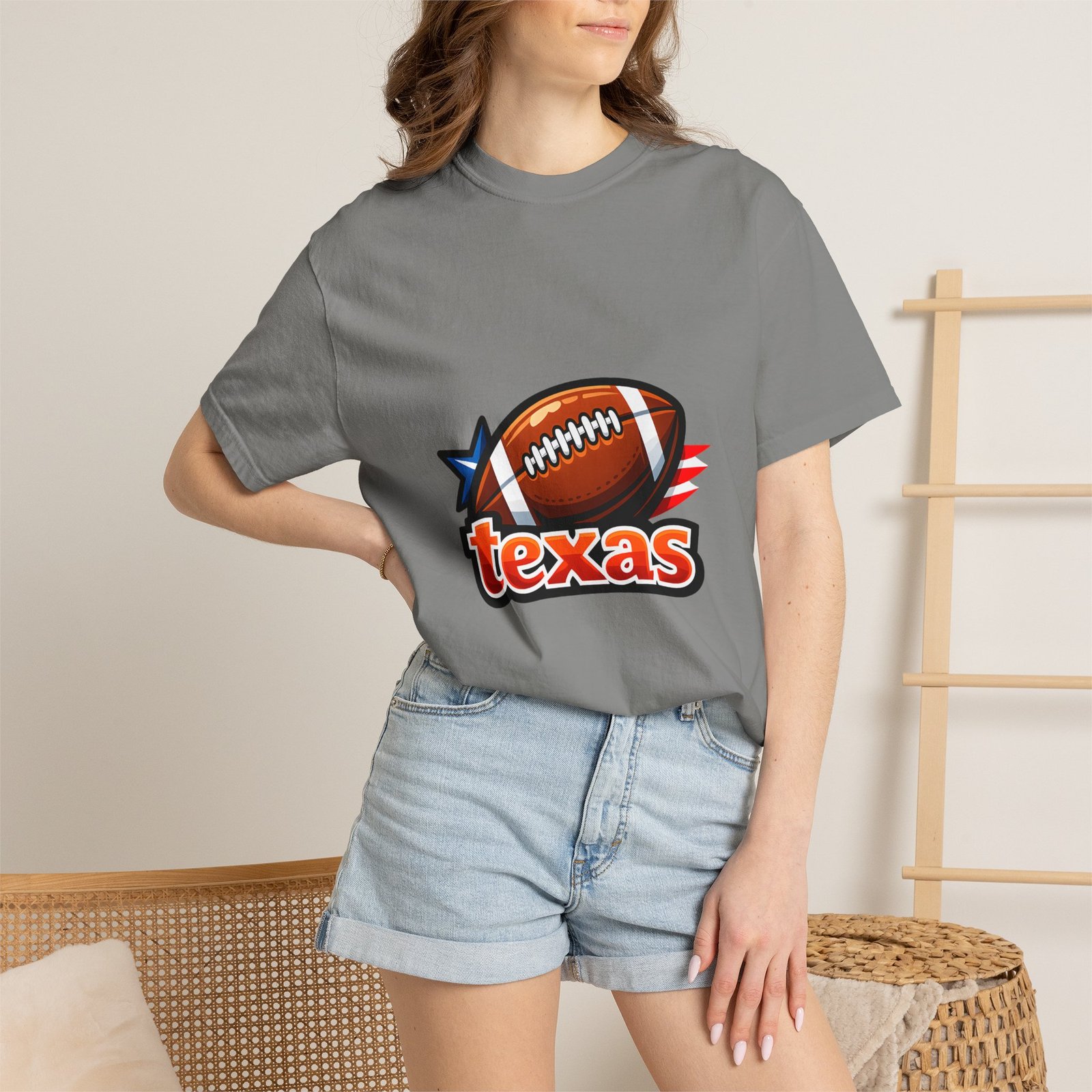 Texas Football T-Shirt — Retro Football & Lone Star Logo - Image 39