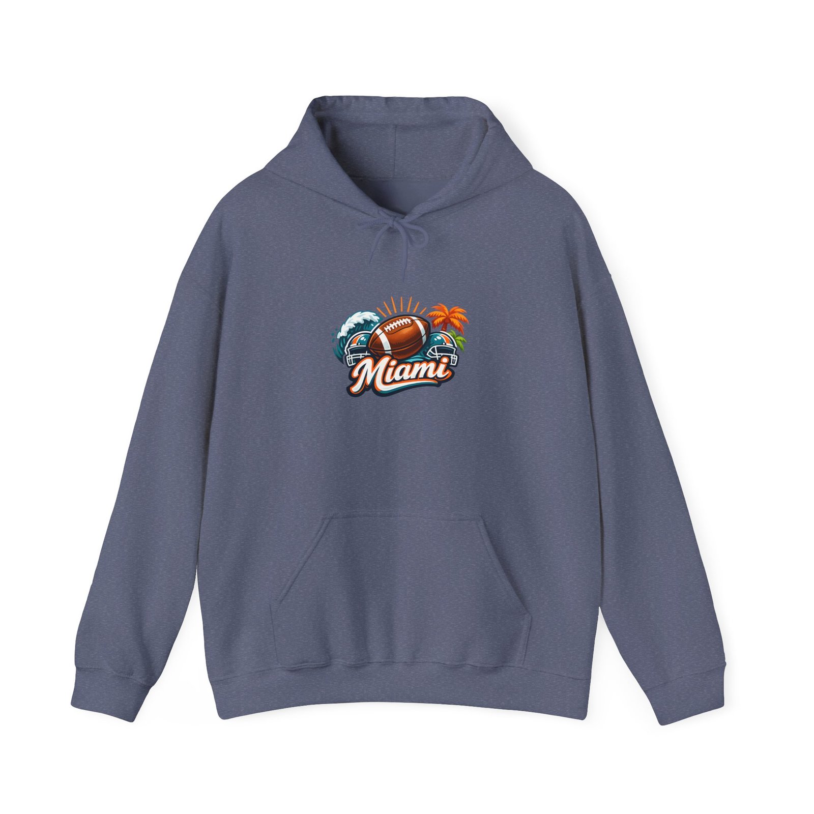 Miami Beach Retro Hoodie — Vintage Palm Tree Sunset Surf Graphic - Image 37