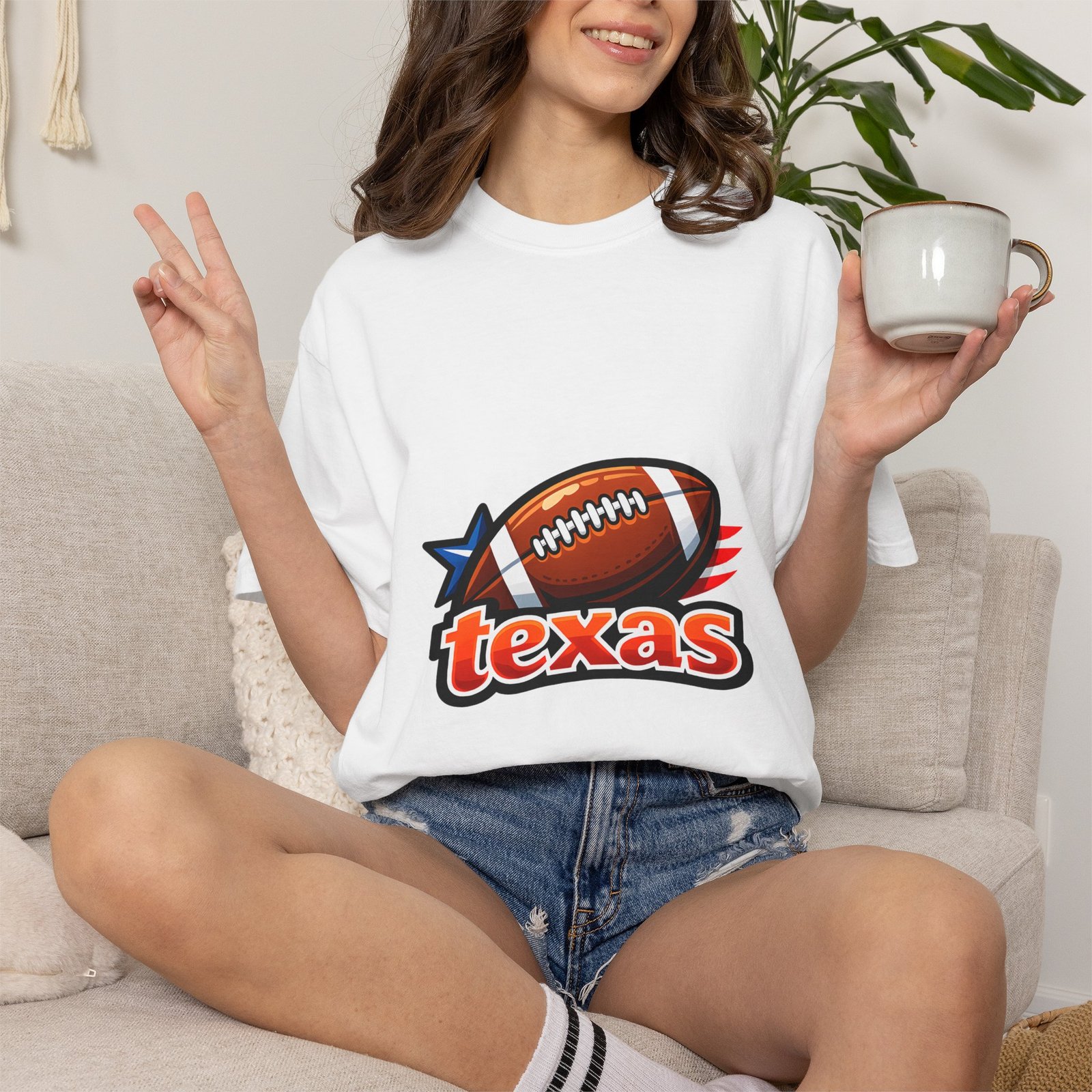 Texas Football T-Shirt — Retro Football & Lone Star Logo - Image 30