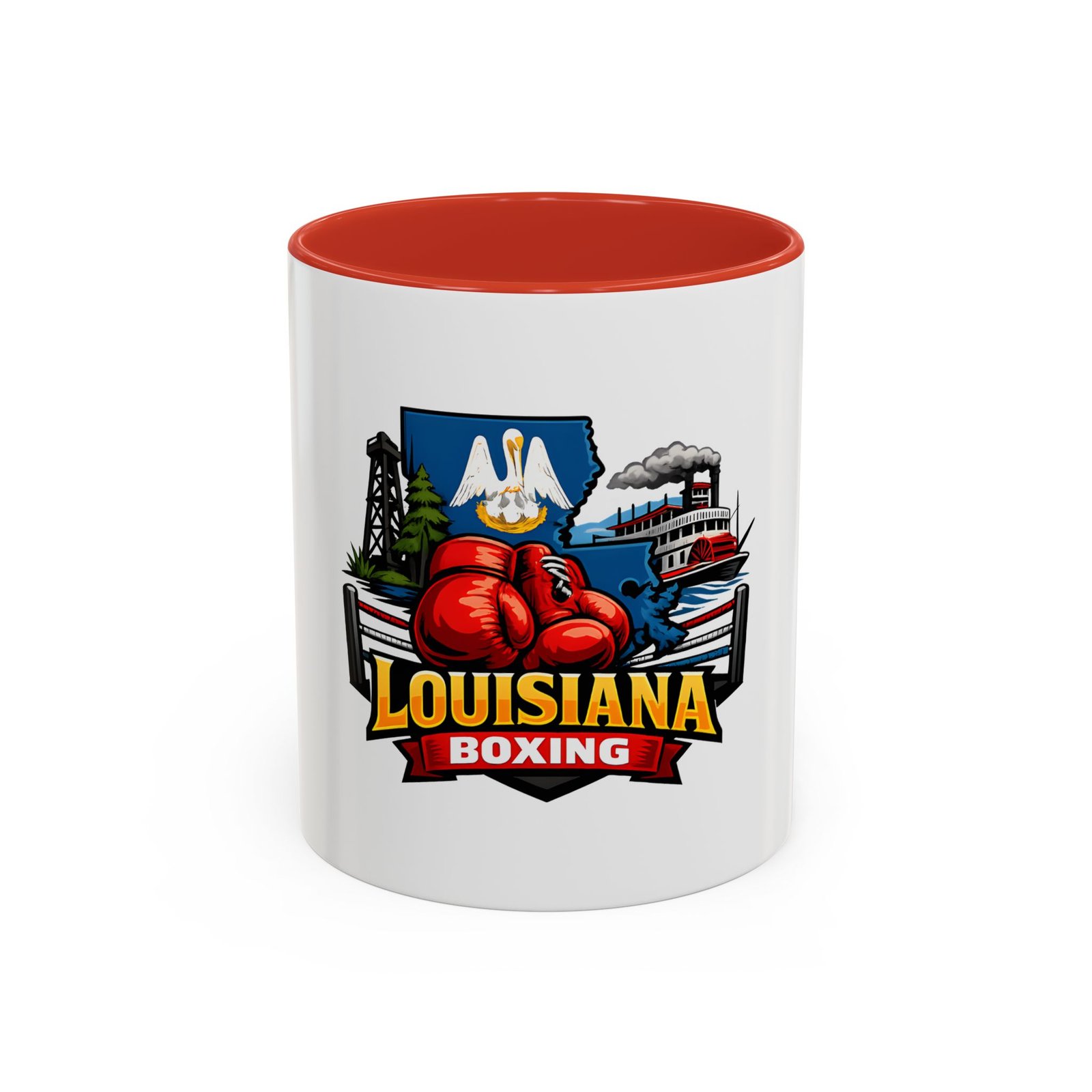 Louisiana Boxing Accent Coffee Mug – Red Gloves State Pride (11/15oz) - Image 13