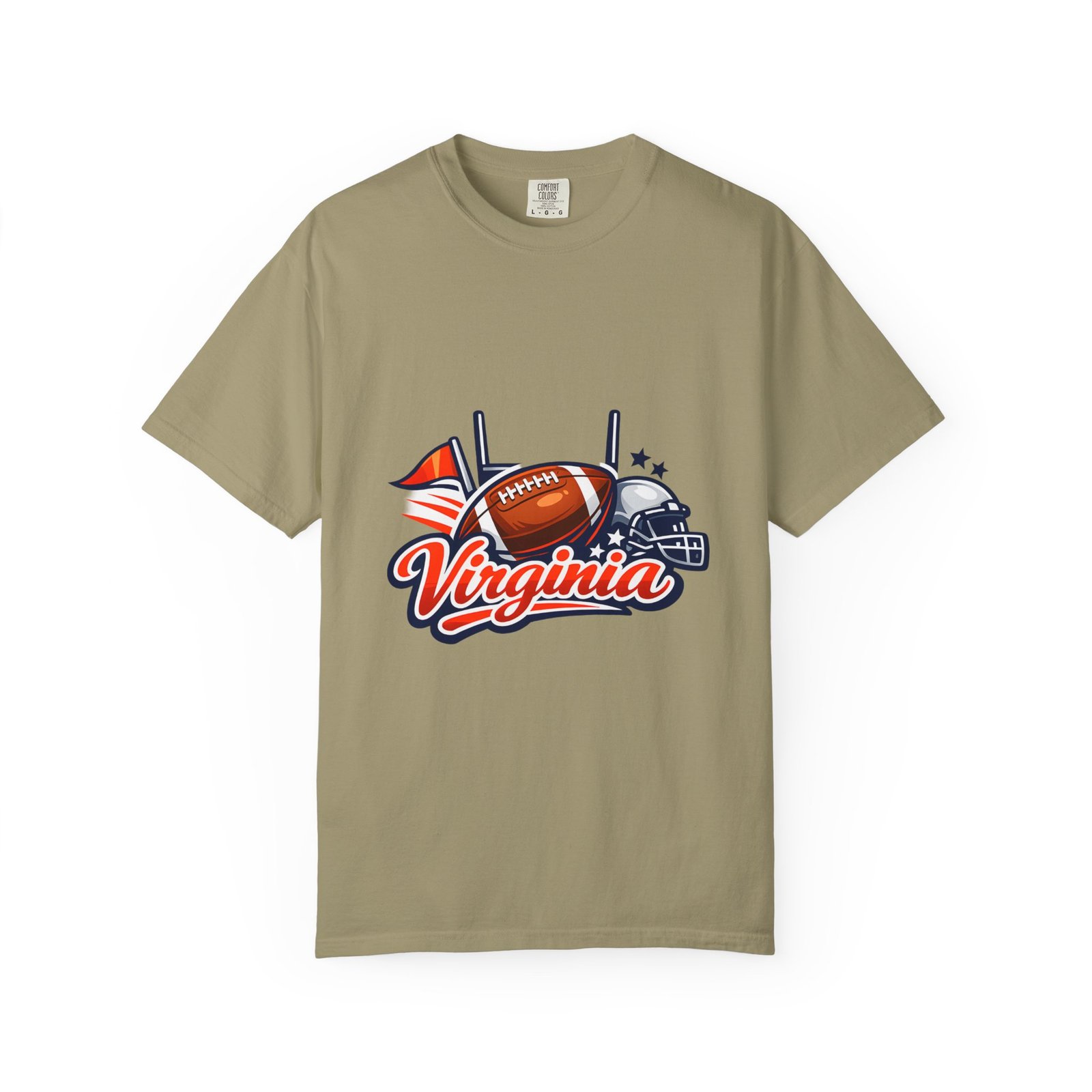 Virginia Football Helmet & Ball T-Shirt - Image 21