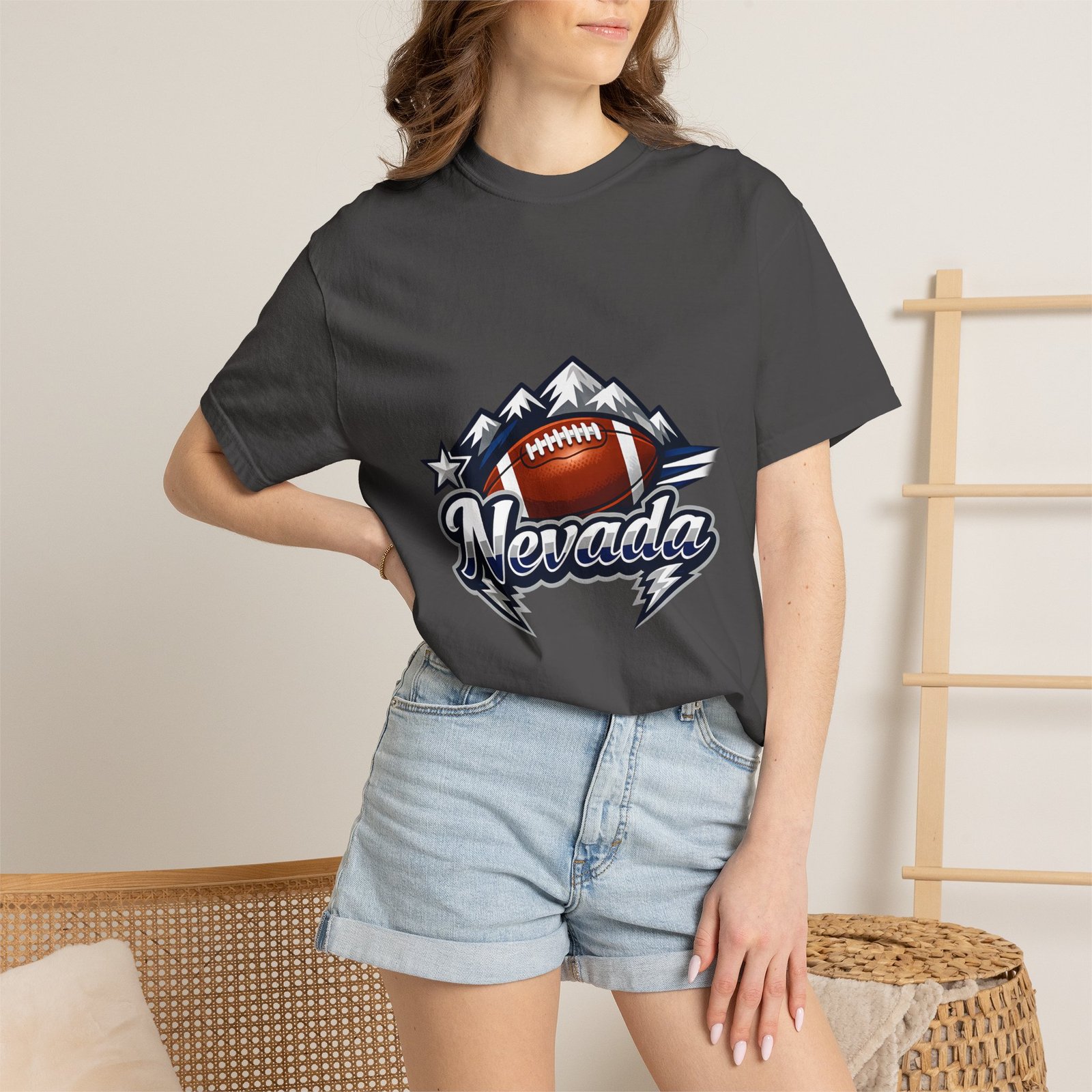 Nevada Football T-Shirt — Mountain Football Tee - Image 48