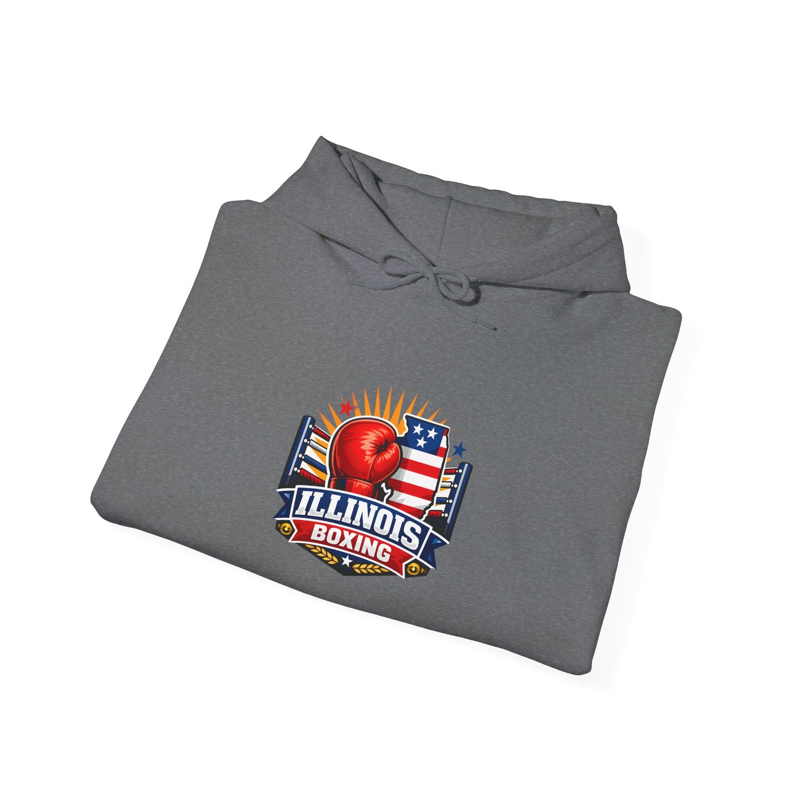 Illinois Boxing Hoodie — Vintage USA Boxing Logo Pullover - Image 28