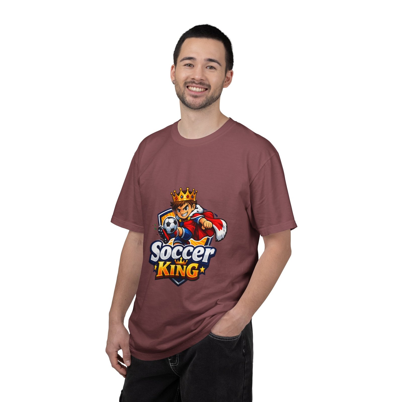 Soccer King T-Shirt — Kids & Teens Soccer Crown Graphic Tee - Image 12