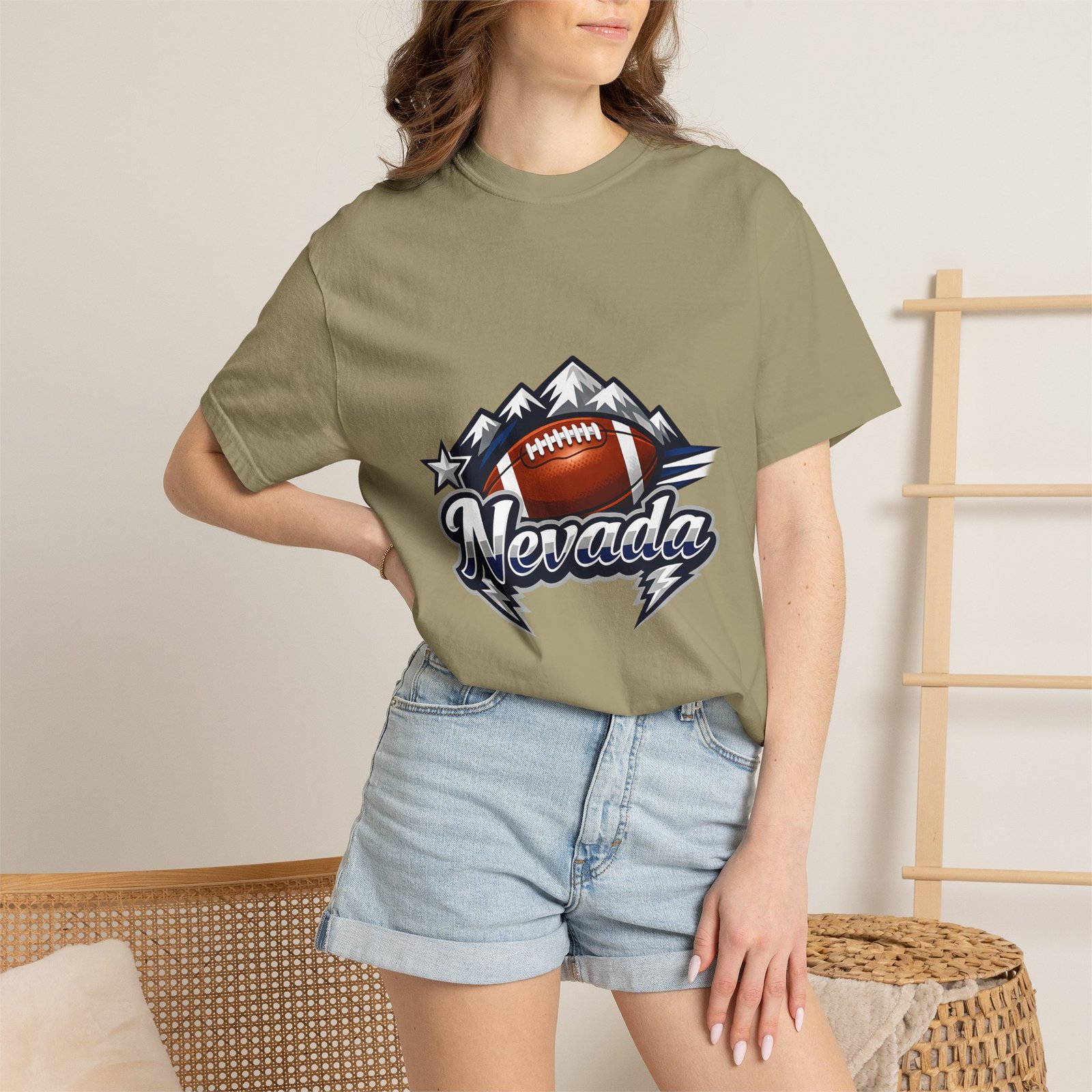 Nevada Football T-Shirt — Mountain Football Tee - Image 24
